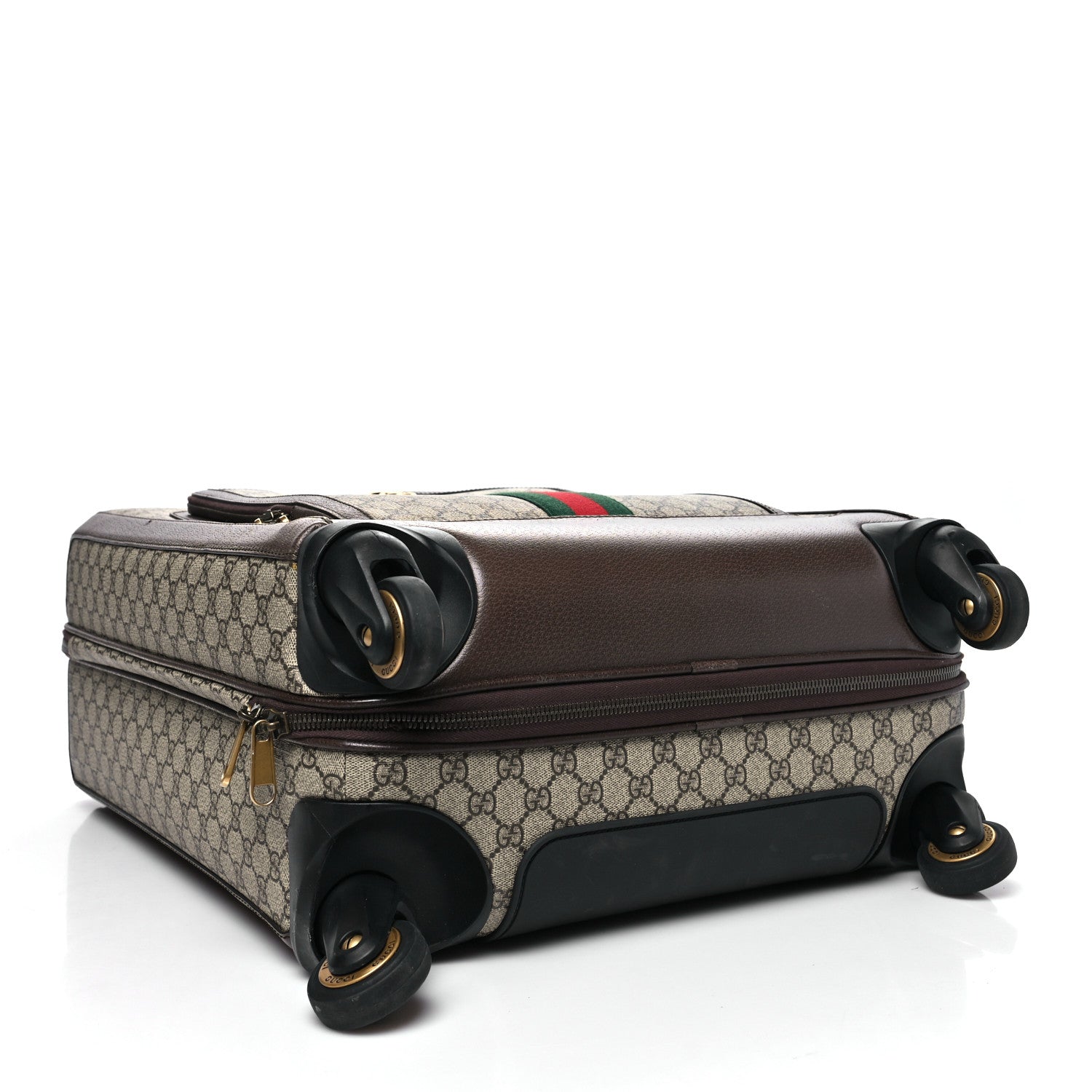 GG Supreme Monogram Web Medium Savoy Trolley Beige Ebony