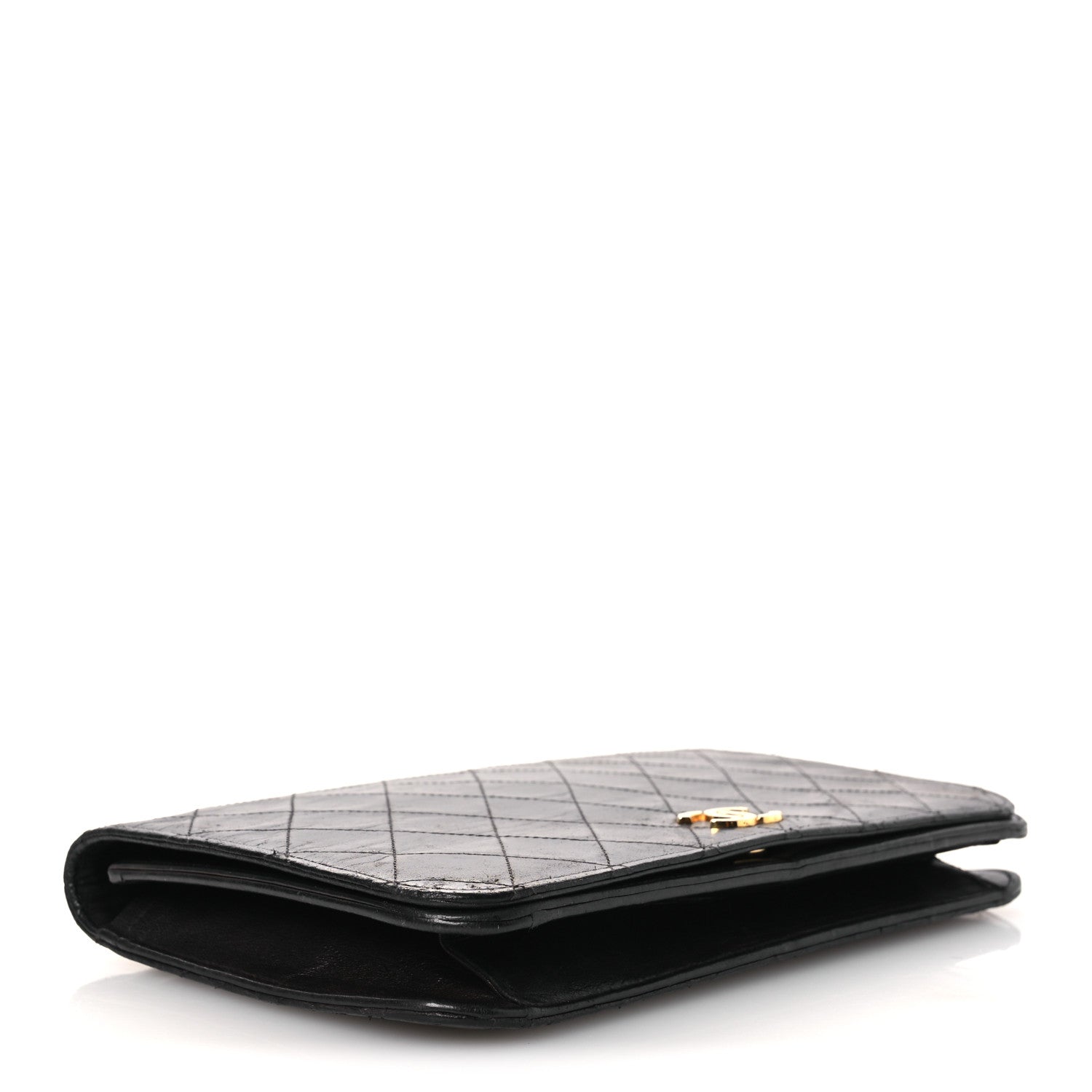 Lambskin Quilted Small Single Flap Bag Black