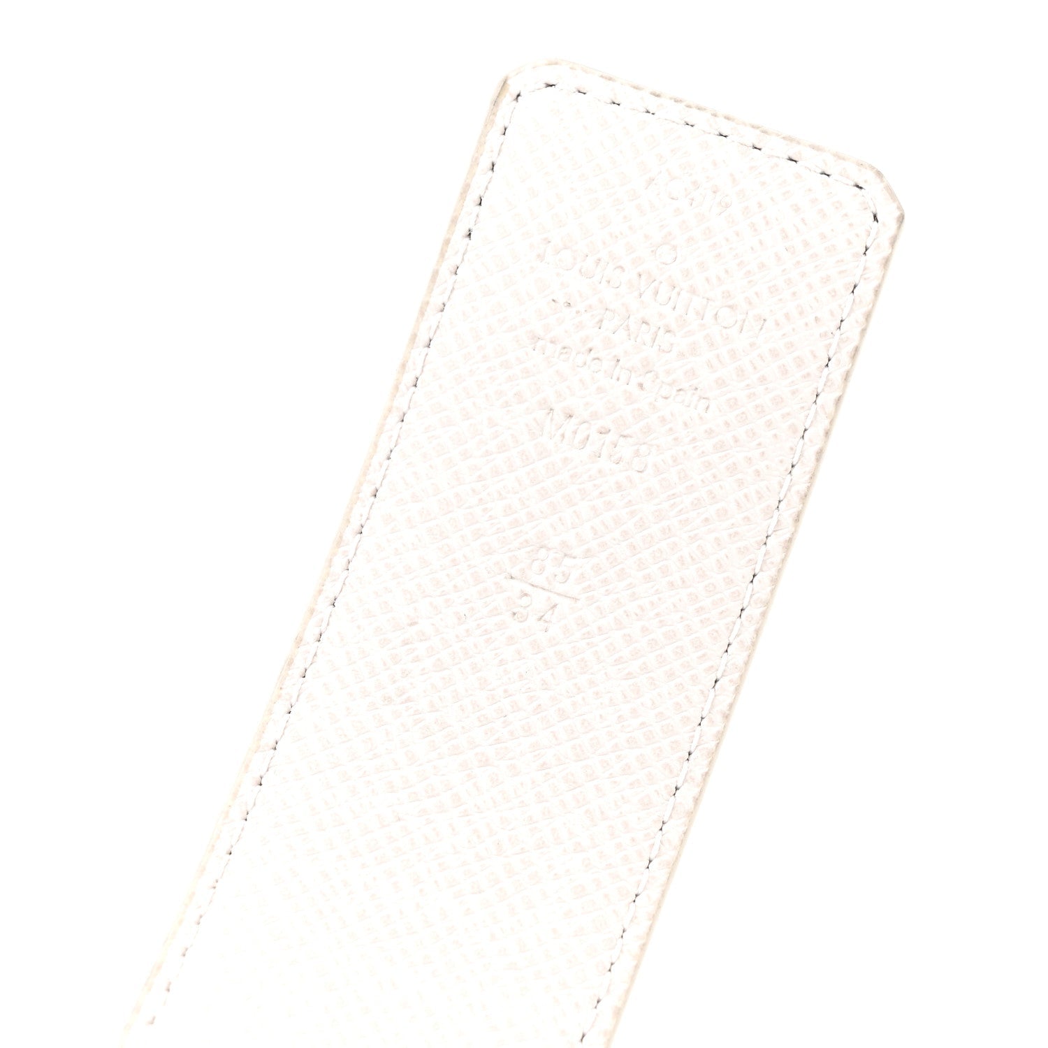 Taiga Monogram 40mm LV Initiales Belt 85 34 White