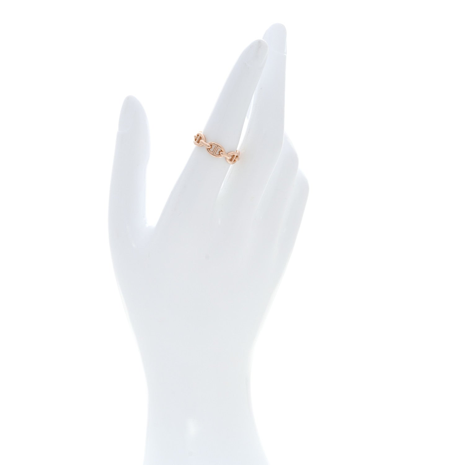18K Rose Gold PM Chaine d'Ancre Enchainee Ring 53 6.5
