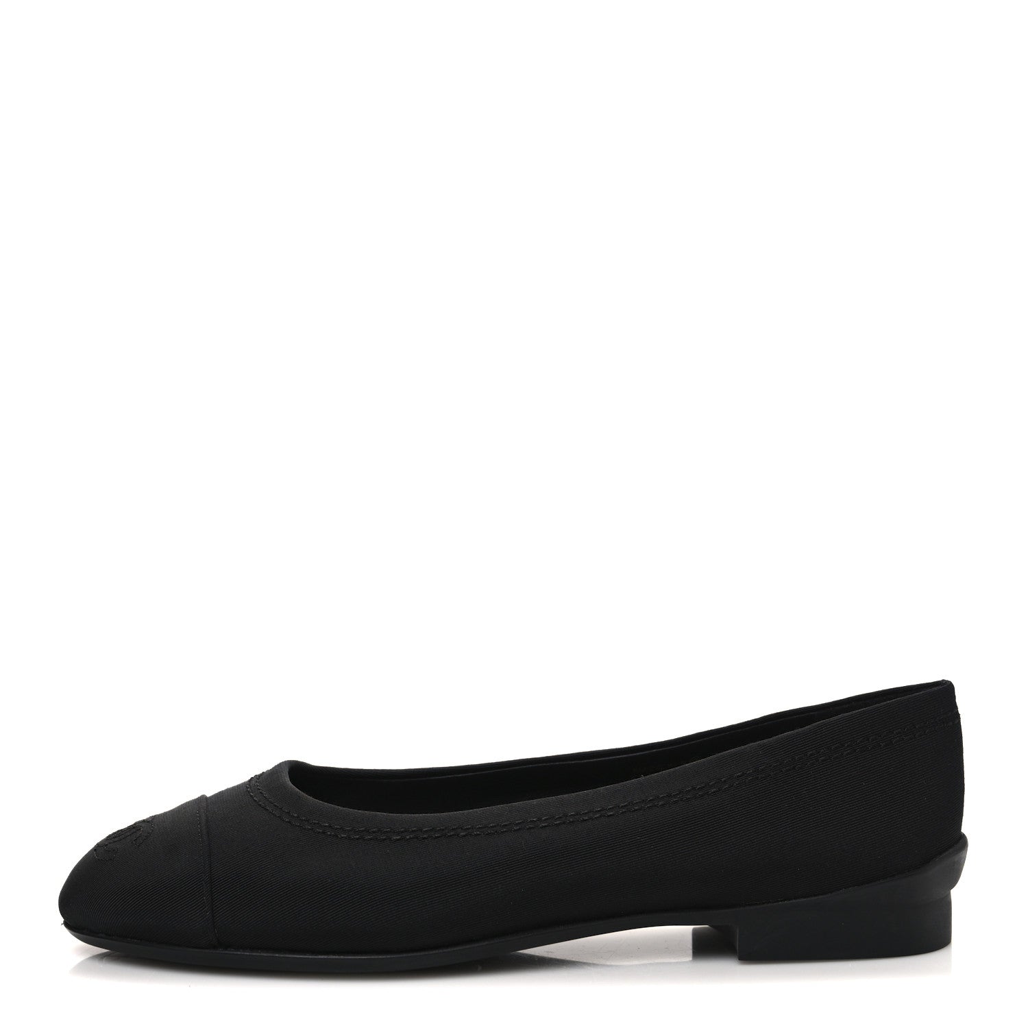Grosgrain Cap Toe Uniform Ballerina Flats 36.5 Black