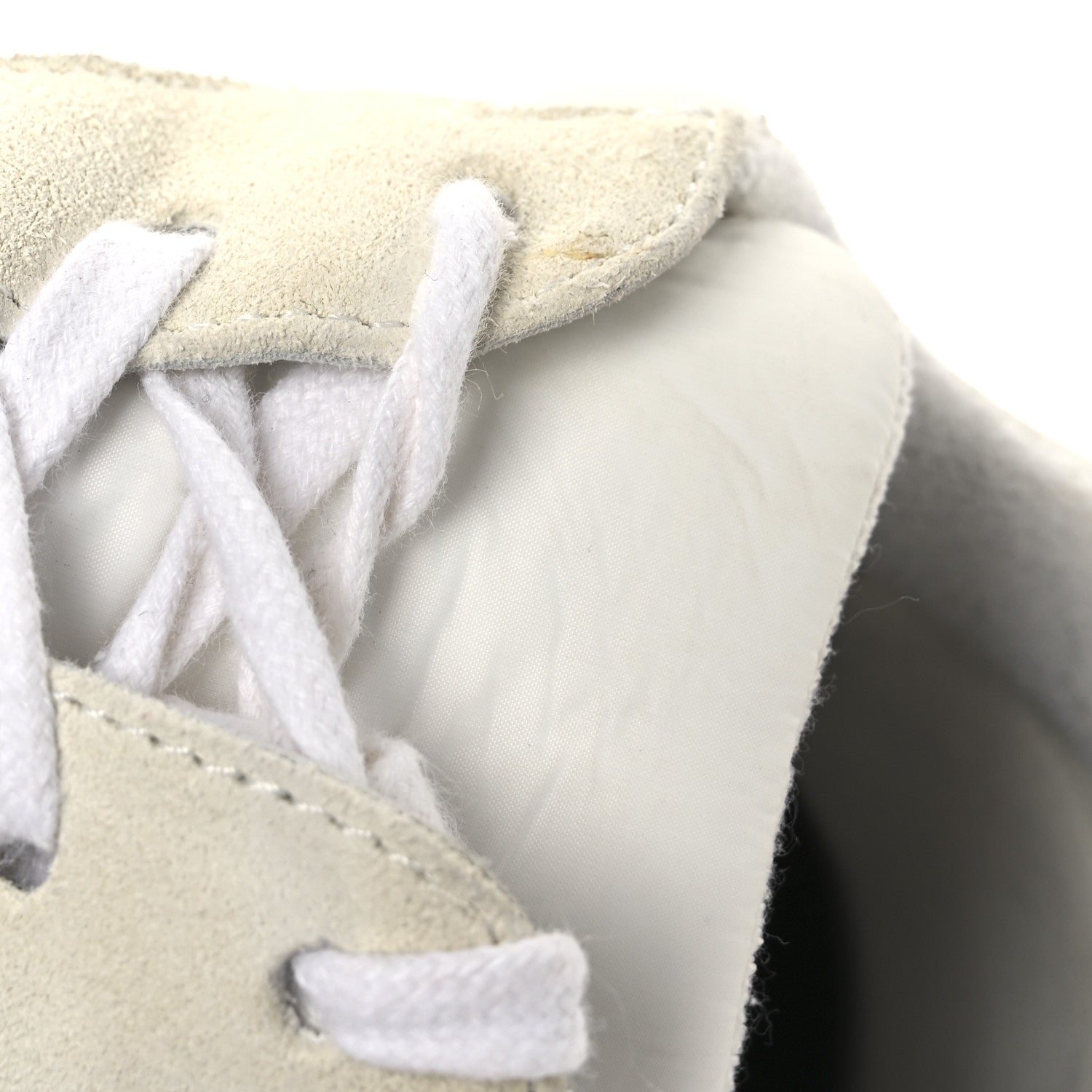 Suede Calfskin Fabric CC Sneakers 39 White