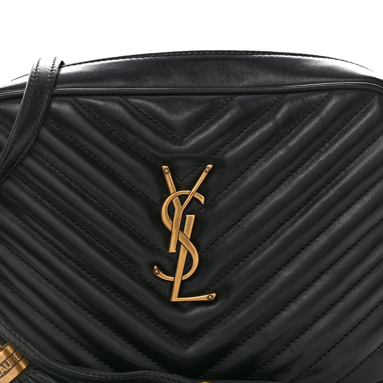 Calfskin Matelasse Monogram Lou Camera Bag Black