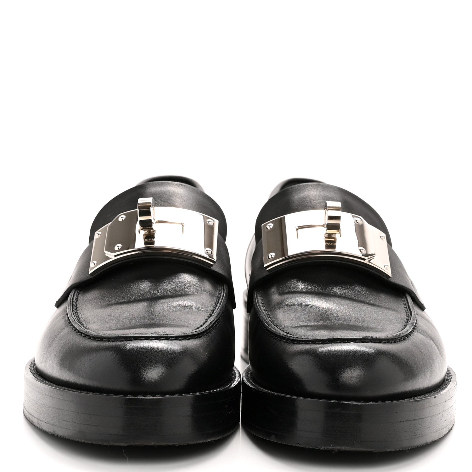 Calfskin Womens Hot Loafer 39.5 Black