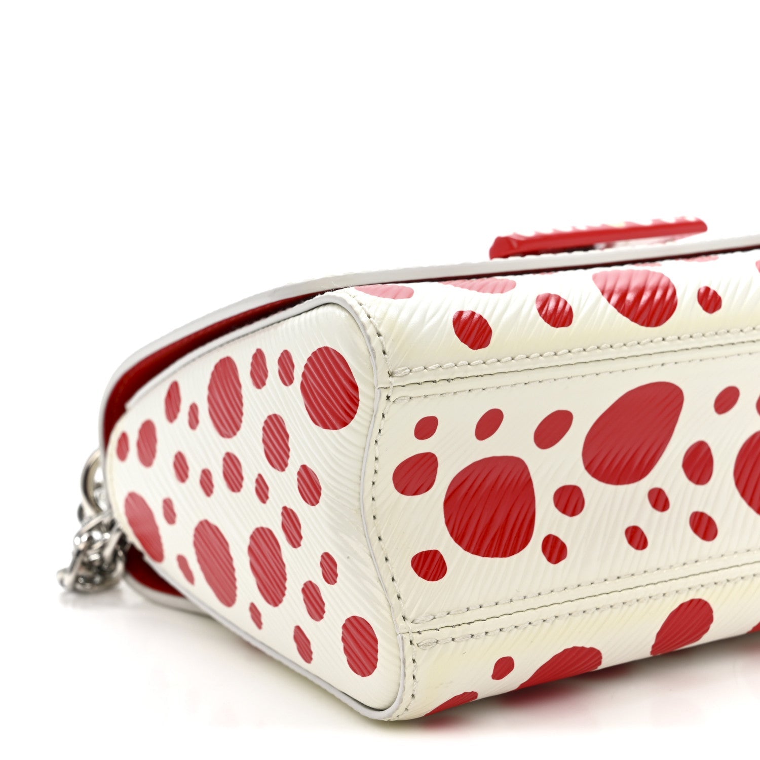 LV X YK Epi Infinity Dots Twist Shoulder Bag PM White Red