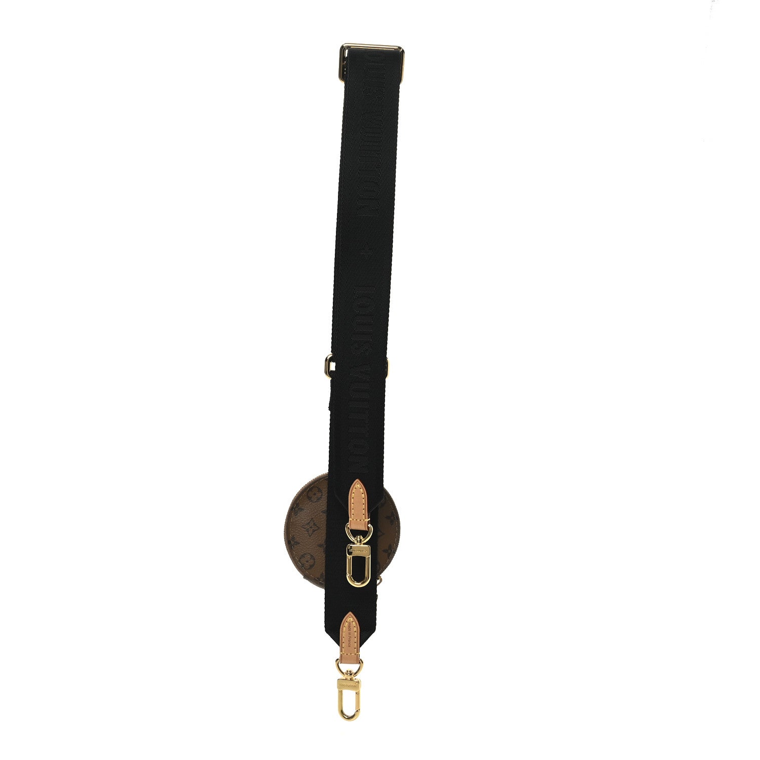 Reverse Monogram Multi Pochette Accessories Bandouliere Shoulder Strap Black
