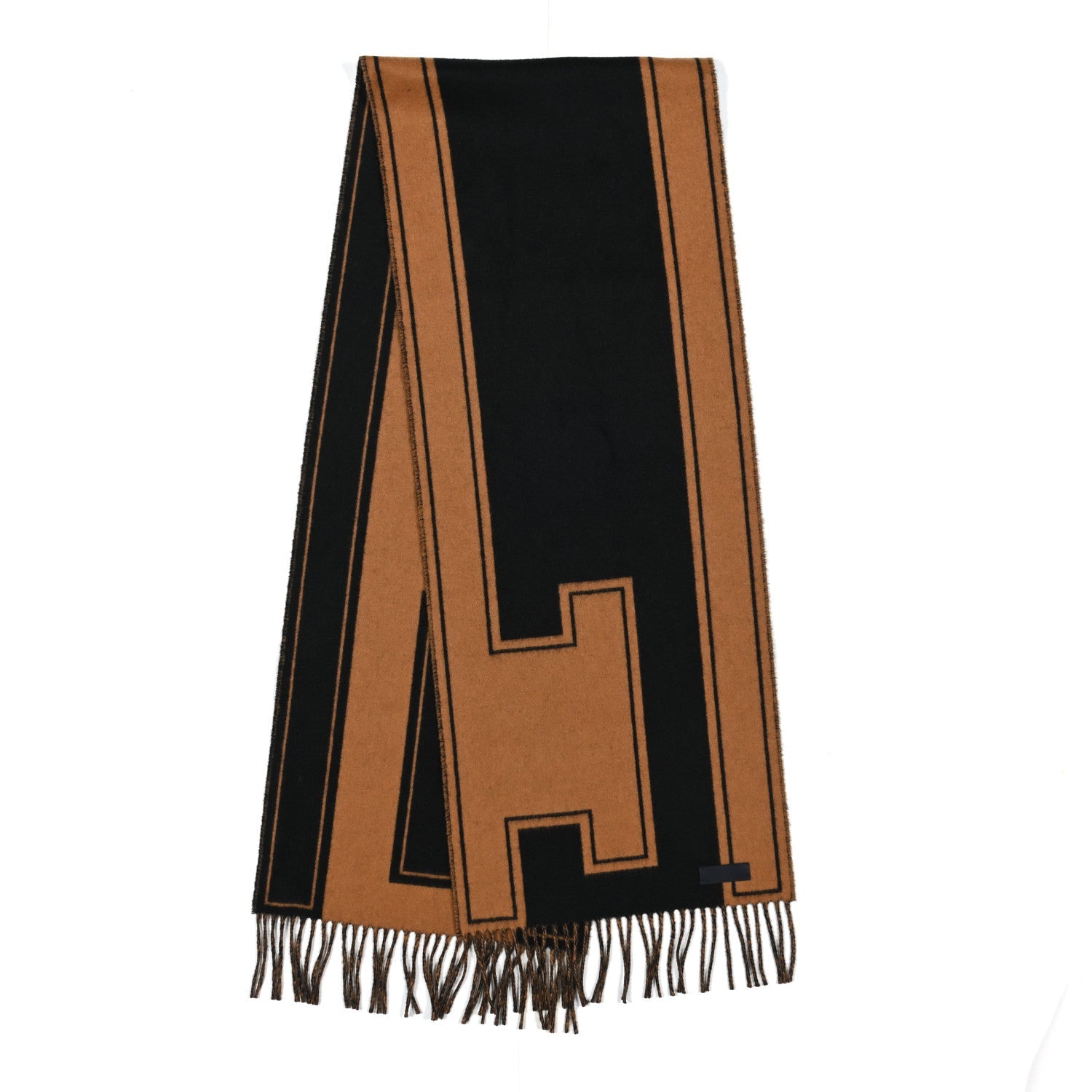 Cashmere Casaque Clefs de H Muffler Black Alezan