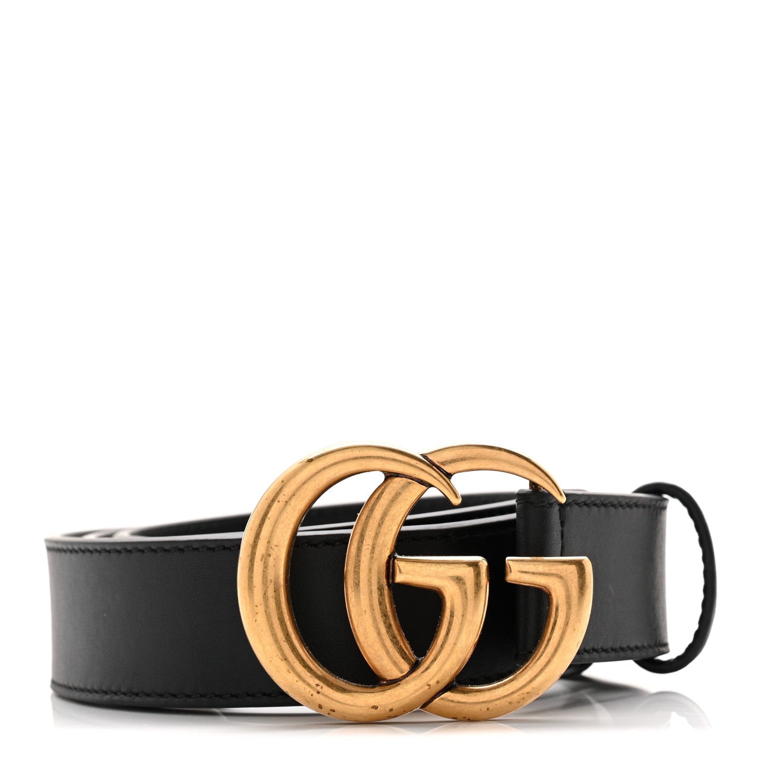 Calfskin Double G 30mm Belt 80 32 Black