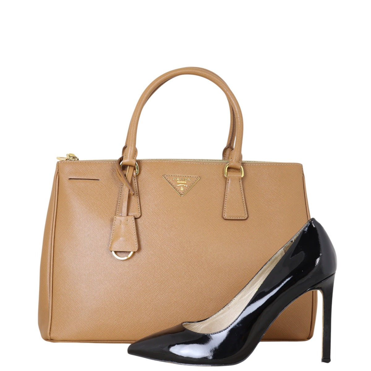 Prada Saffiano Lux Galleria Double Zip Tote Medium