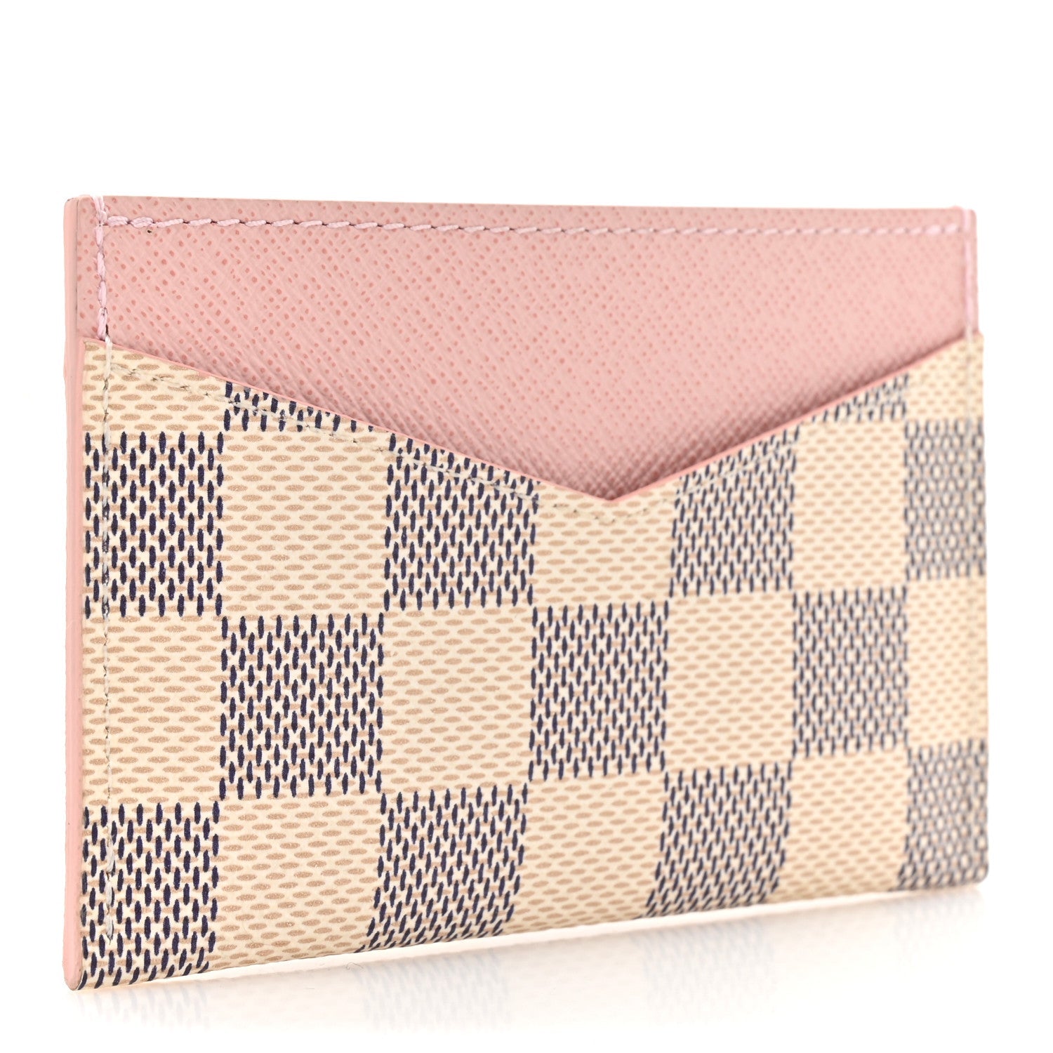 Damier Azur Daily Card Holder Rose Ballerine