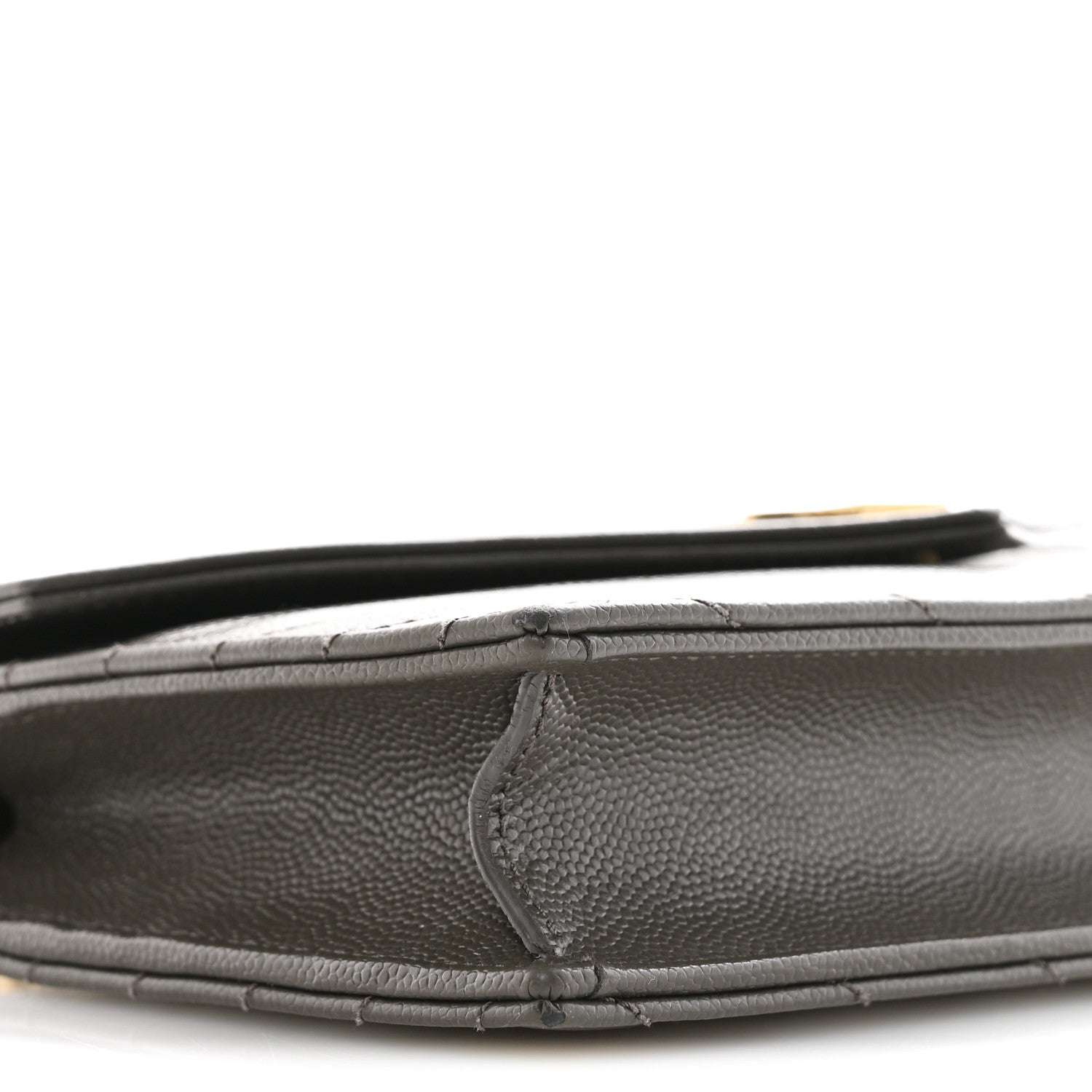 Grain De Poudre Matelasse Chevron Monogram Envelope Chain Wallet Pebble