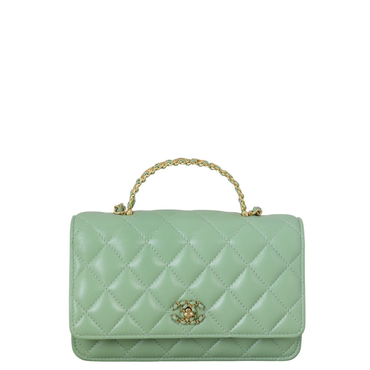 Chanel Logo Top Handle Wallet on Chain
