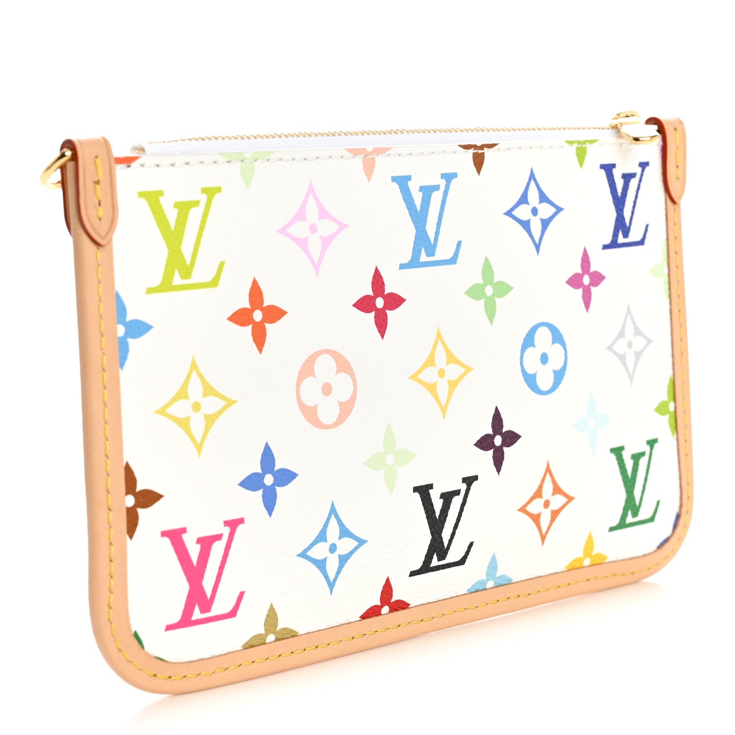 LV x TM Monogram Multicolor Carryall PM Pochette White