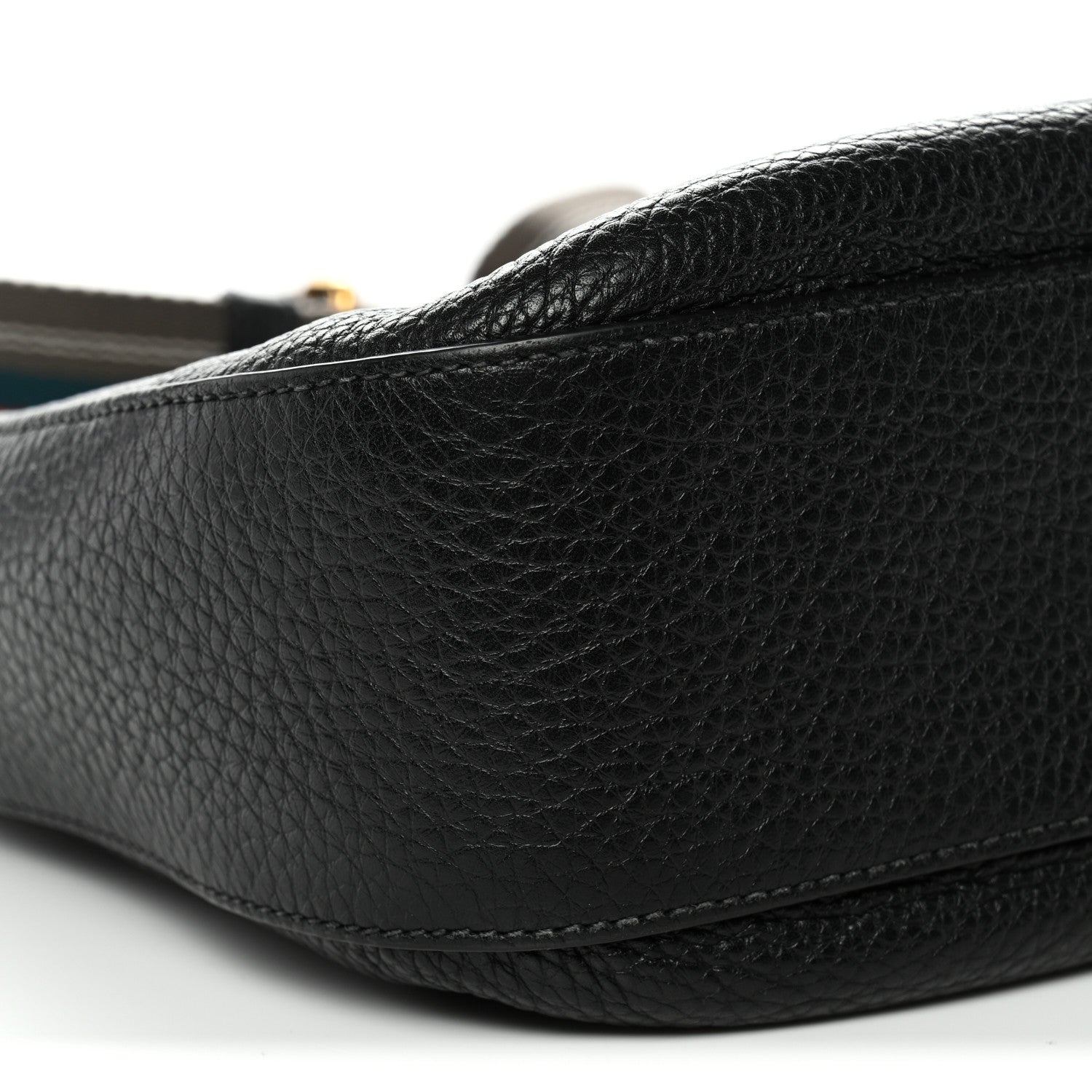 Vitello Phenix Small Zippered Messenger Hobo Black