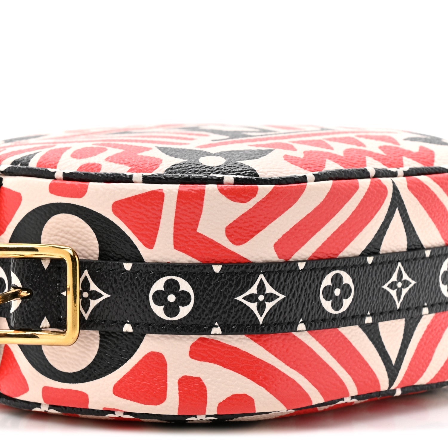 Monogram Giant Crafty Boite Chapeau Souple PM Creme Rouge Black