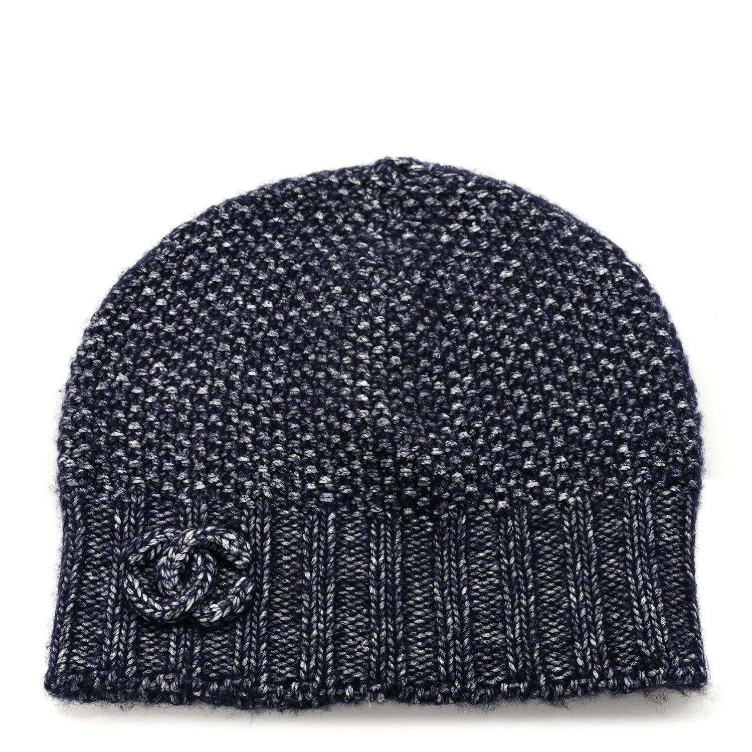 Cashmere Blend CC Beanie Hat Navy