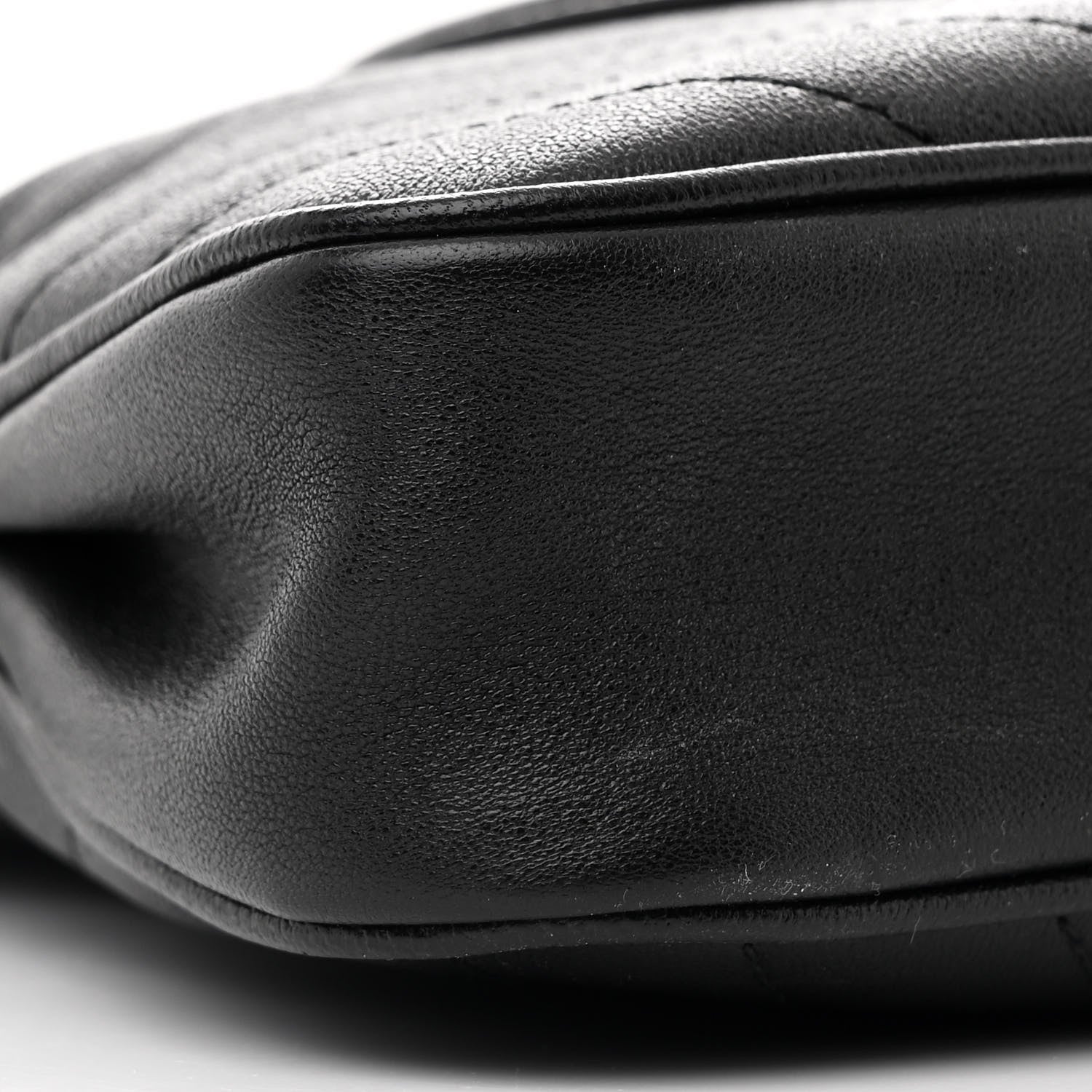 Sakai Be Green Calfskin Diagonal Stitched Small Blondie Tote Black