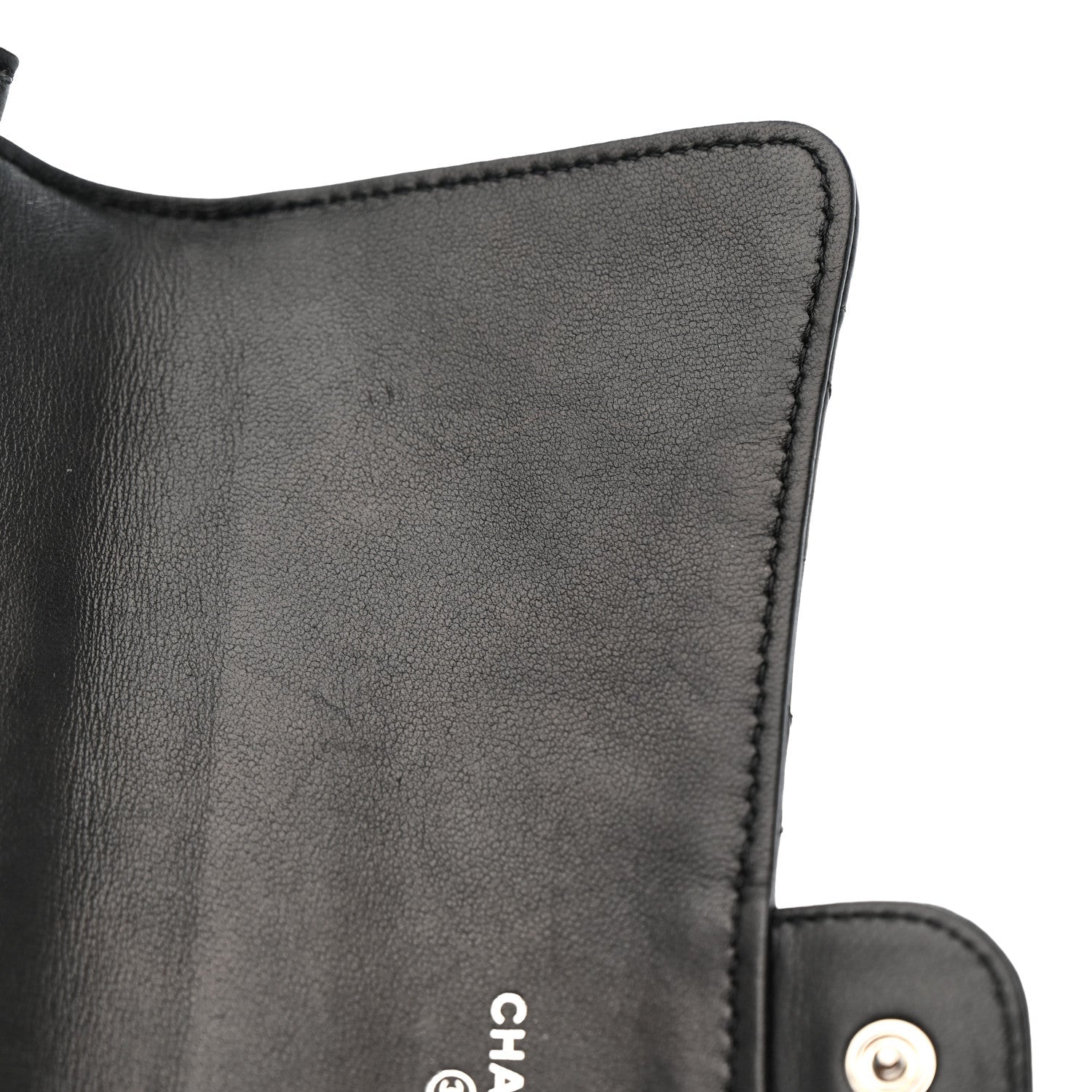 Lambskin Quilted Travel Wallet Black