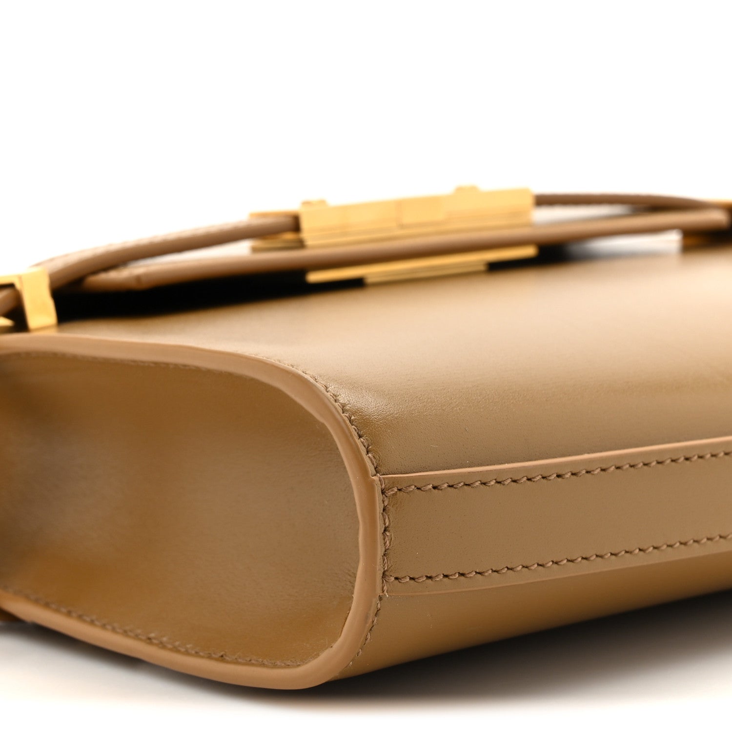 Smooth Calfskin Mini Manhattan Shoulder Bag Natural Tan