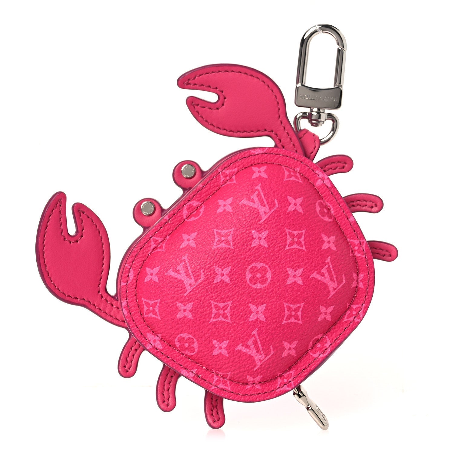 Monogram Crab Bag Charm Rose Pondichery