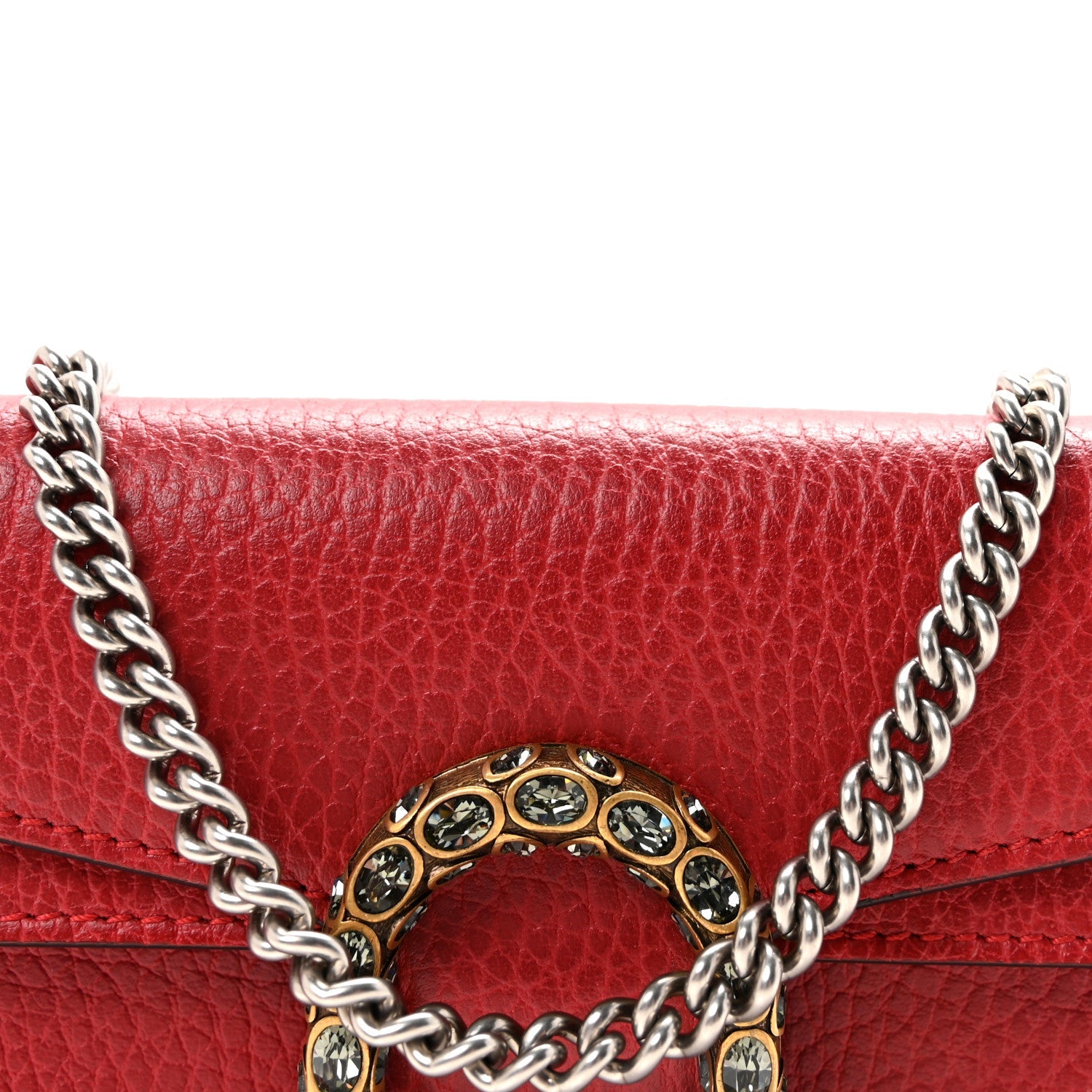 Calfskin Super Mini Dionysus Shoulder Bag Hibiscus Red