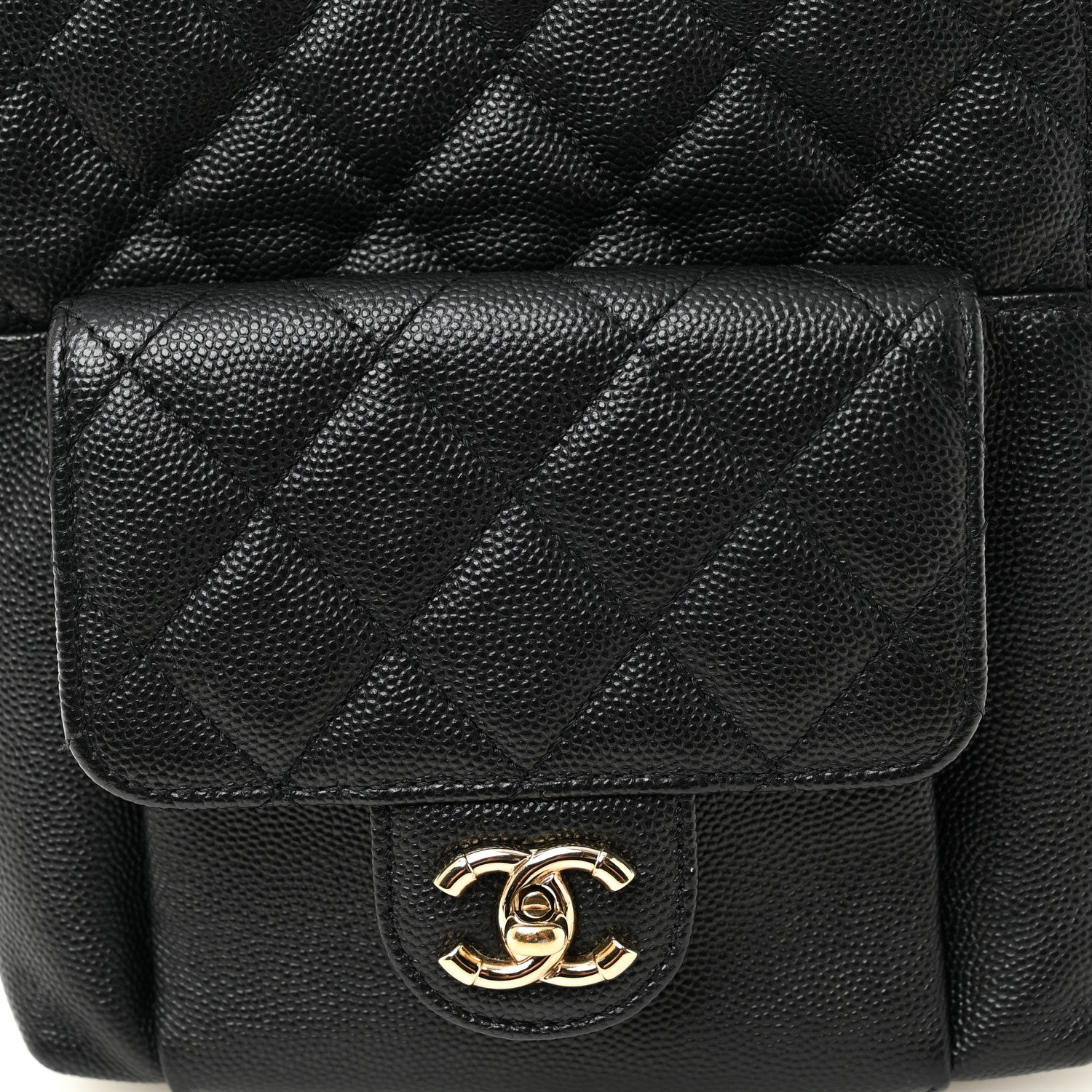 Caviar Quilted Small CC Day Backpack Black