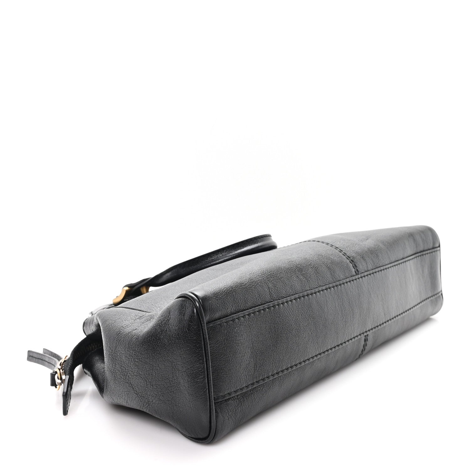 Calfskin Medium Re(Belle) Top Handle Bag Black