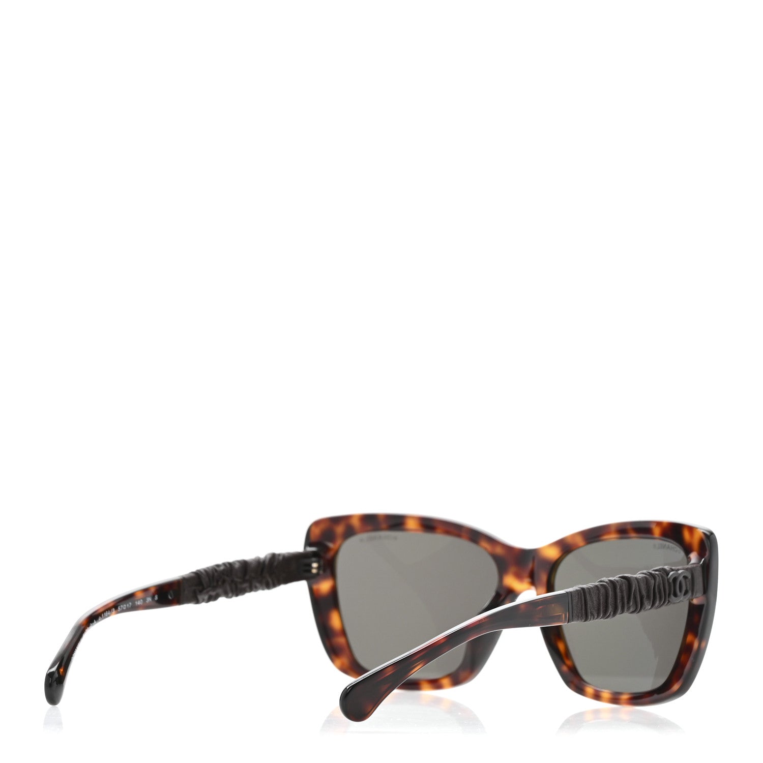 Acetate Calfskin Square Sunglasses 5476-Q-A Tortoise