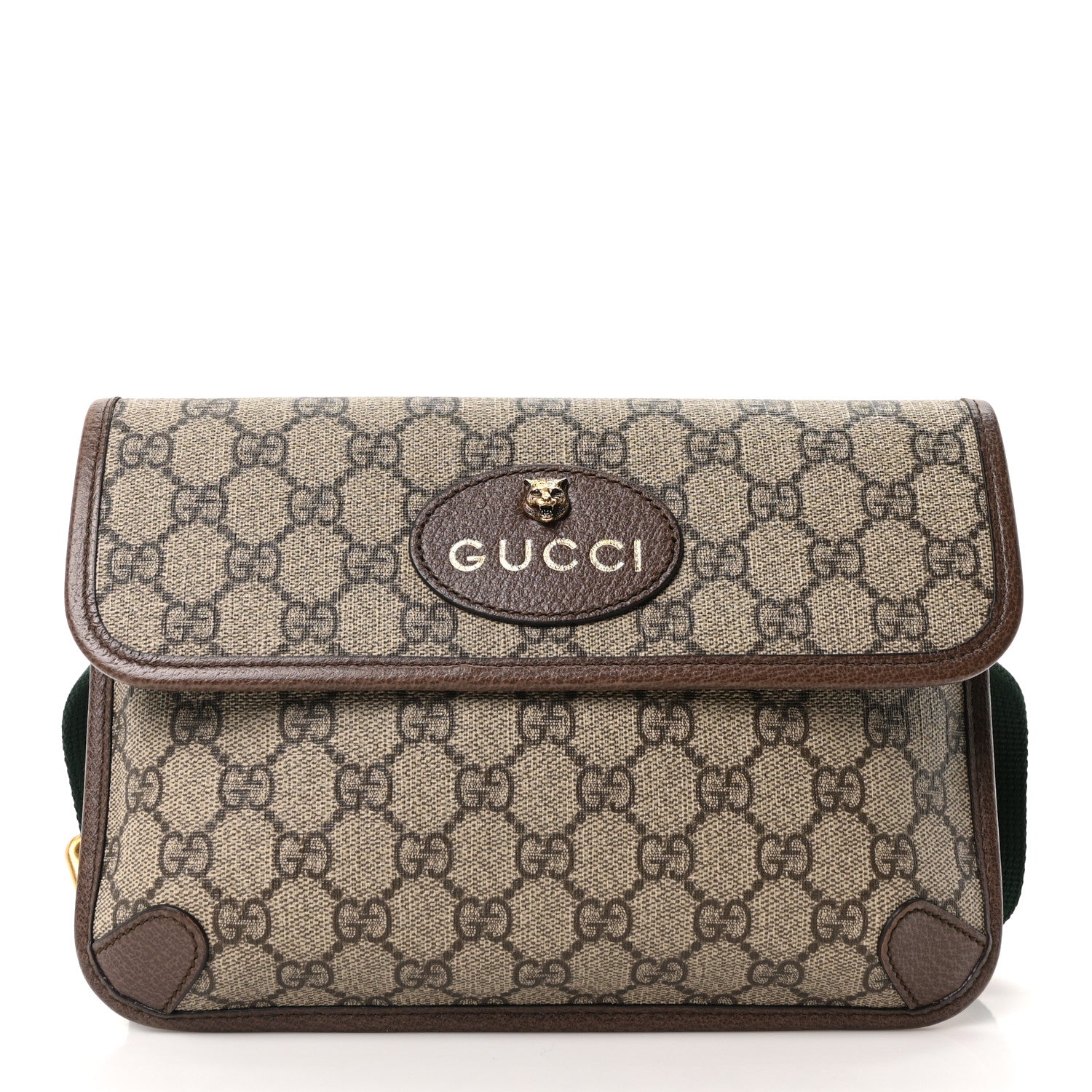 GG Supreme Monogram Neo Vintage Web Belt Bag Brown