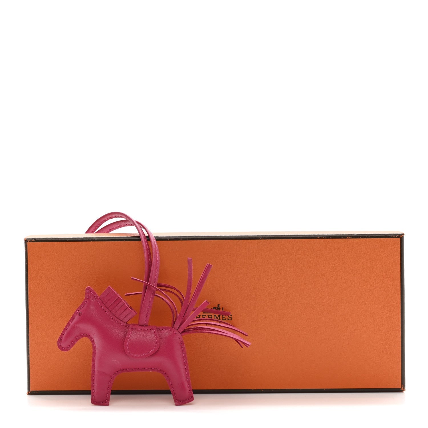 Milo Lambskin Grigri Rodeo Horse Bag Charm PM Rose Mexico