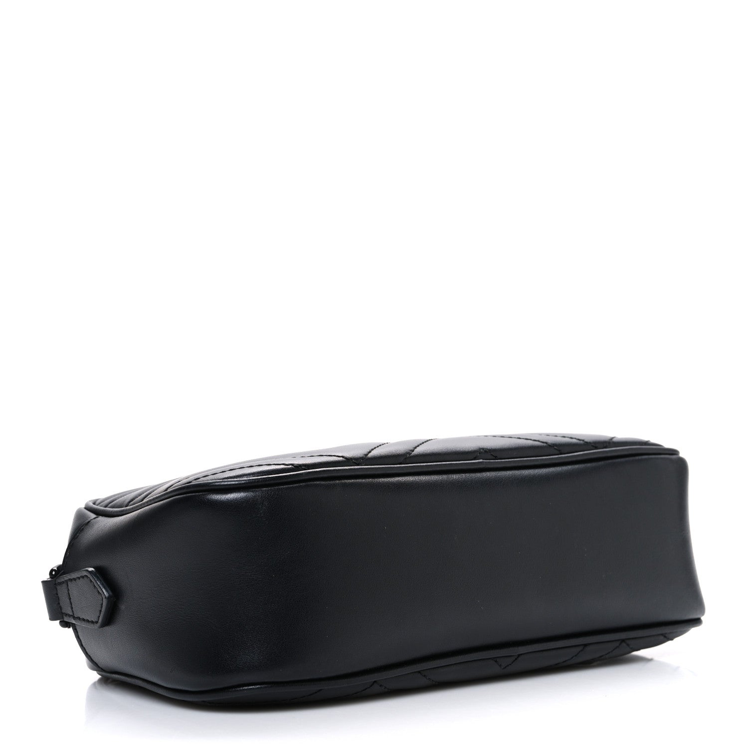 Calfskin Matelasse Monochrome Small GG Marmont Chain Shoulder Bag Black