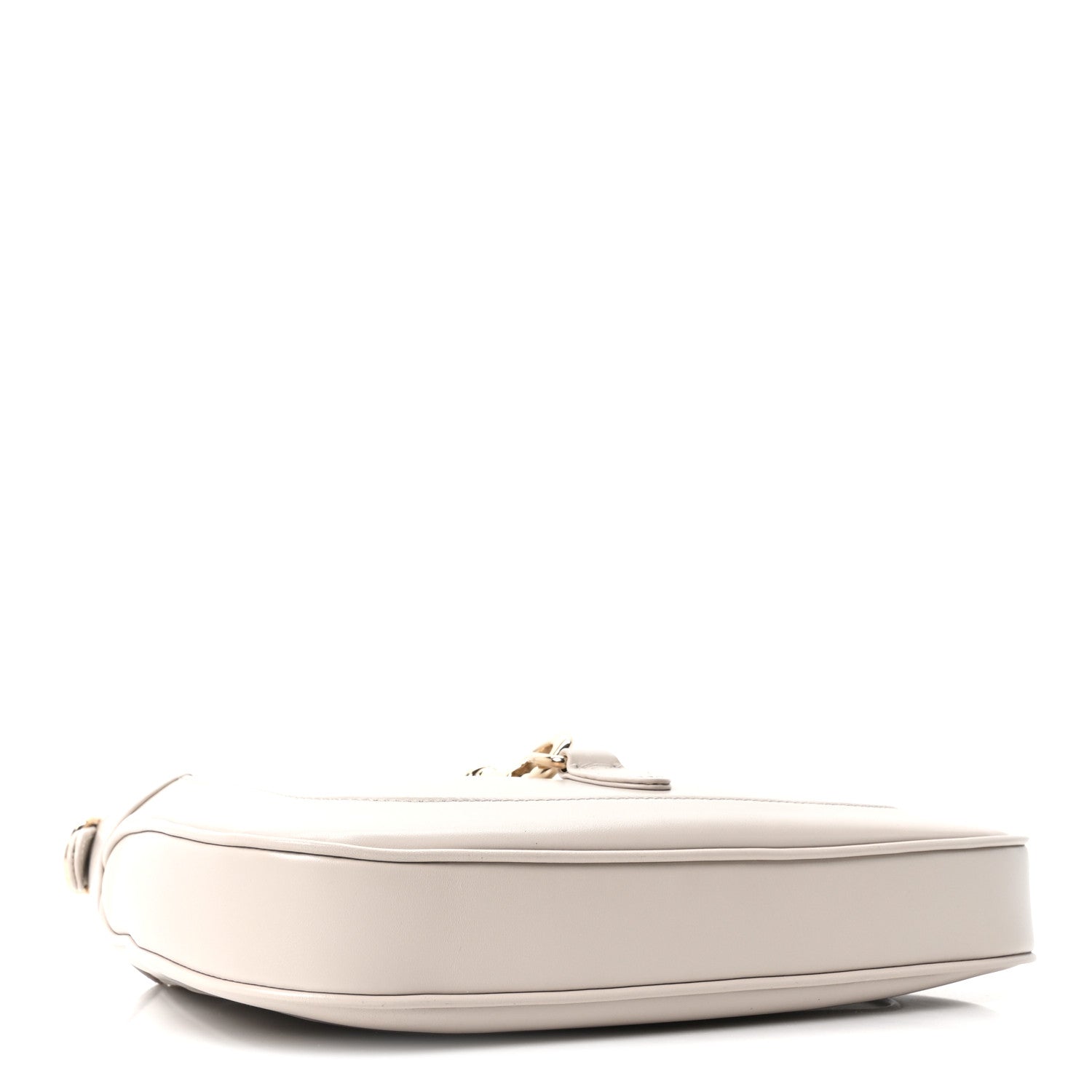Ancora Calfskin Web Small Jackie Shoulder Bag Light Grey