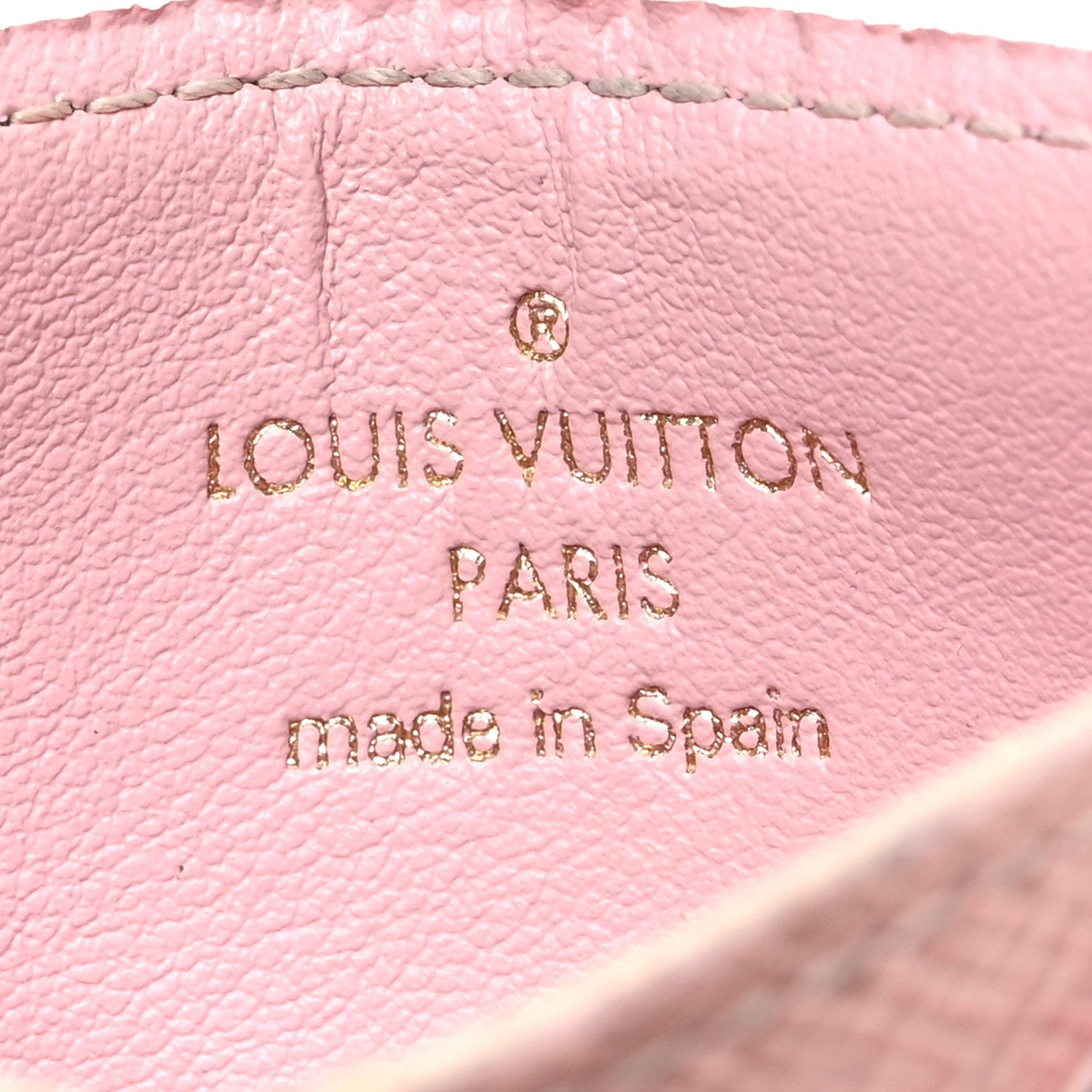 Damier Ebene Caissa Card Holder Rose Ballerine