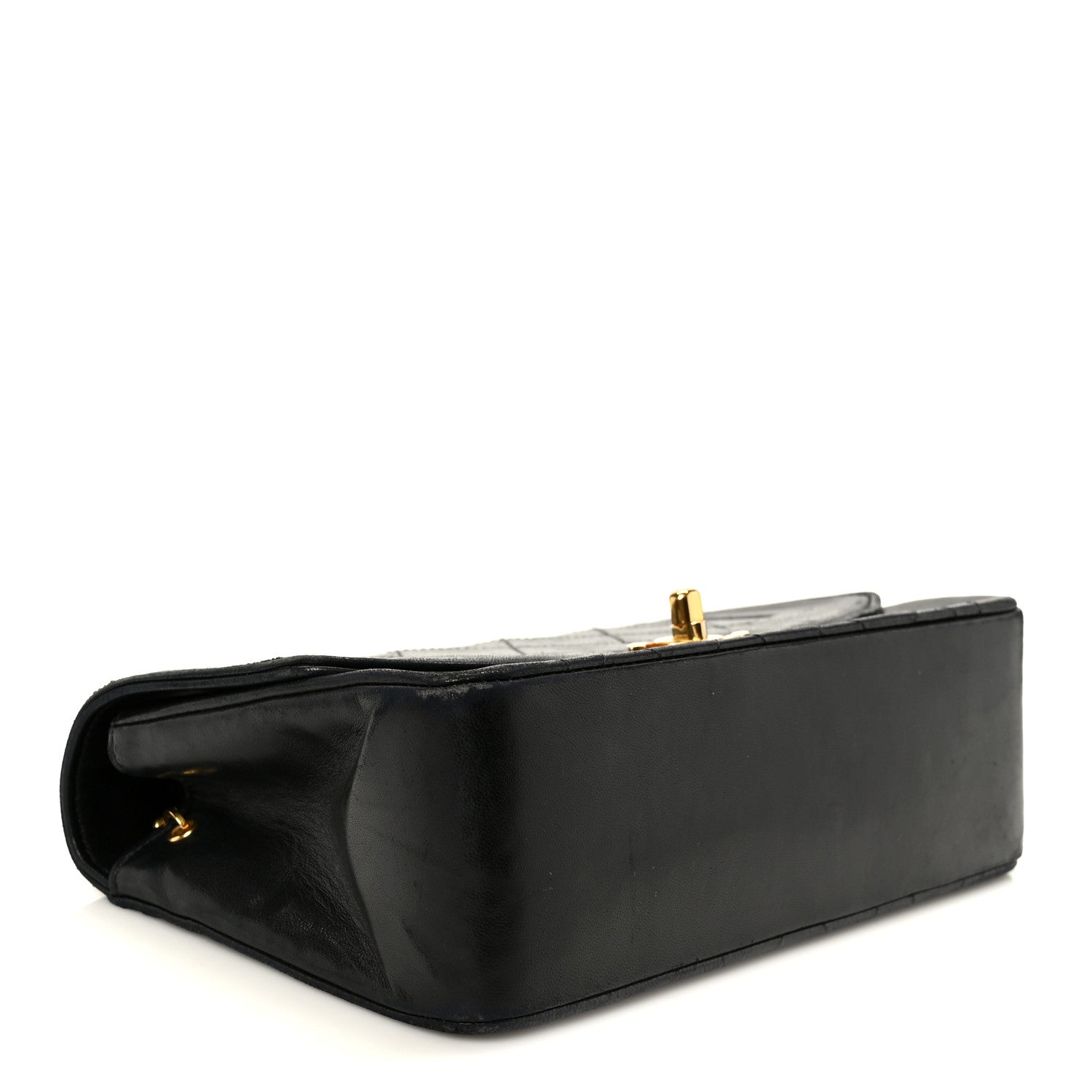 Lambskin Quilted Small Single Flap Black