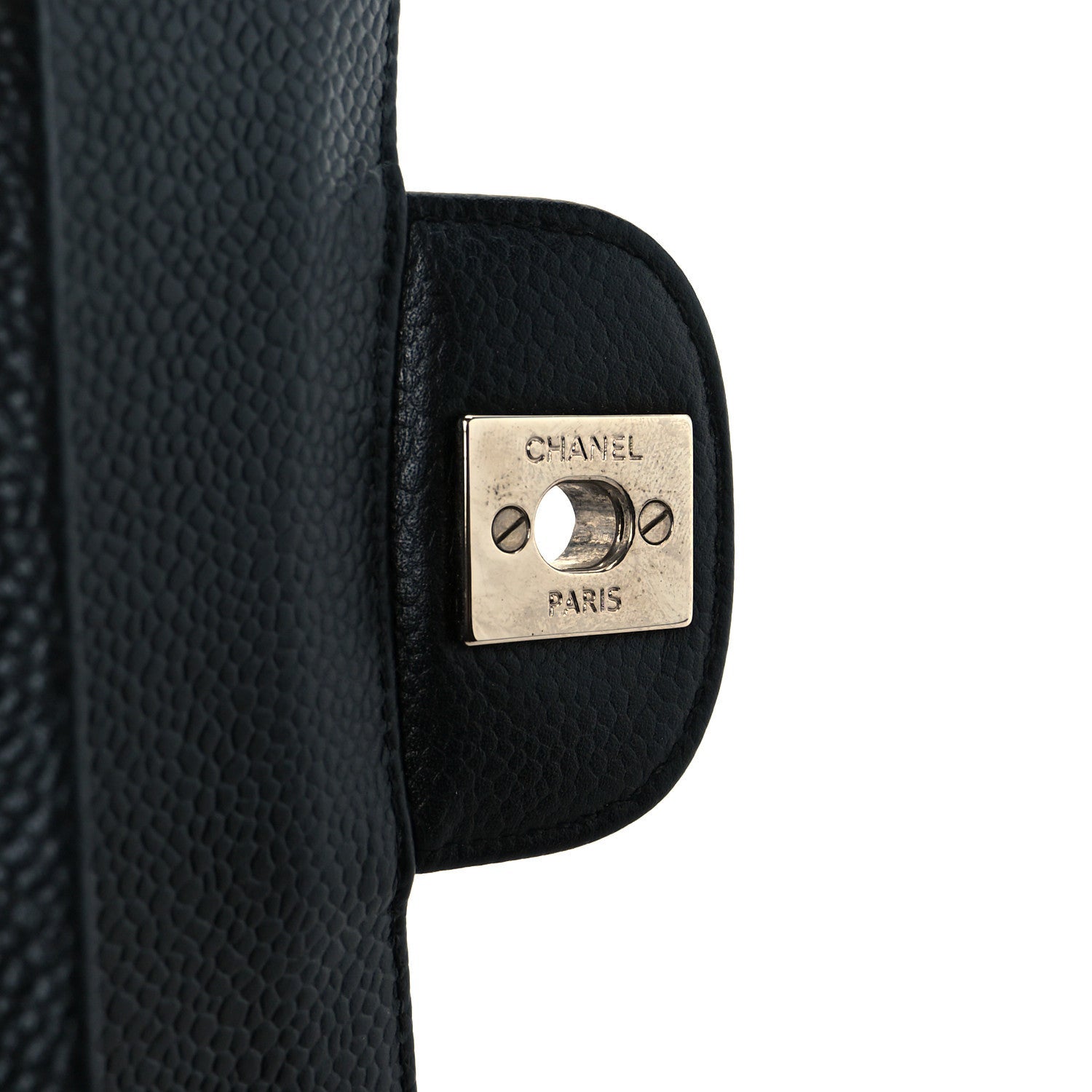 Caviar Quilted Small Double Flap Black