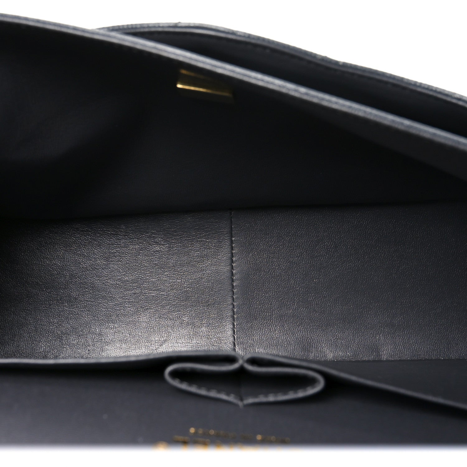 Caviar Quilted Jumbo Double Flap Dark Grey