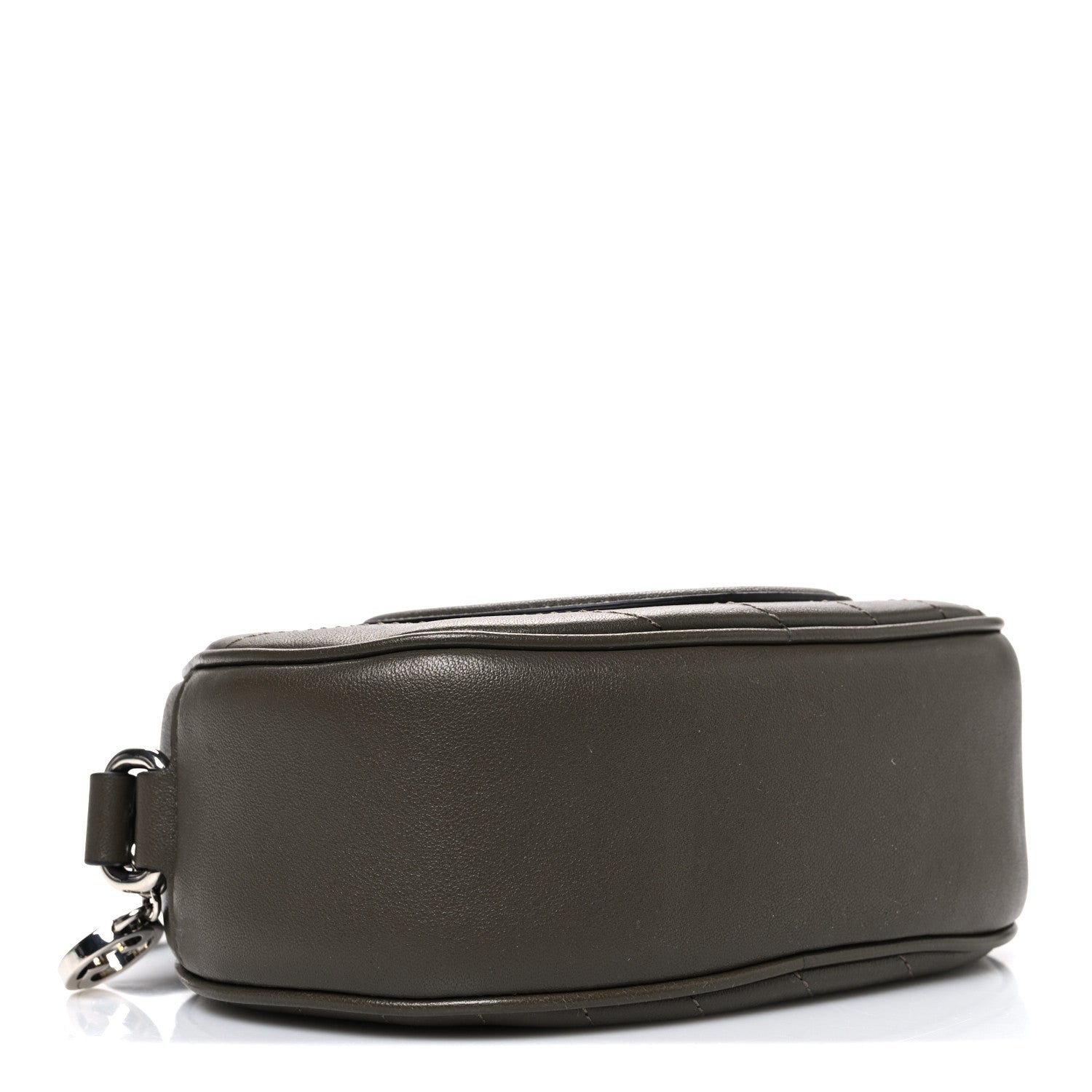 Sakai Be Green Calfskin Diagonal Stitched Mini Blondie Shoulder Bag Craclet Brown