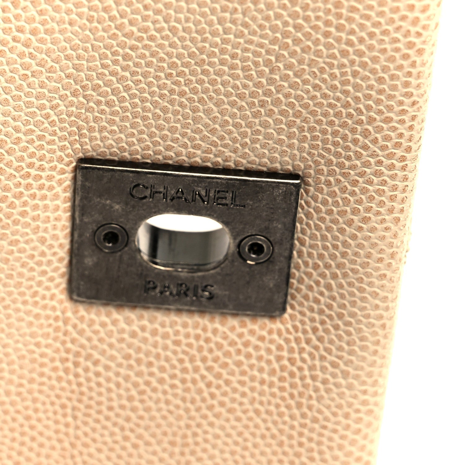 Caviar Quilted Small Coco Handle Flap Light Beige
