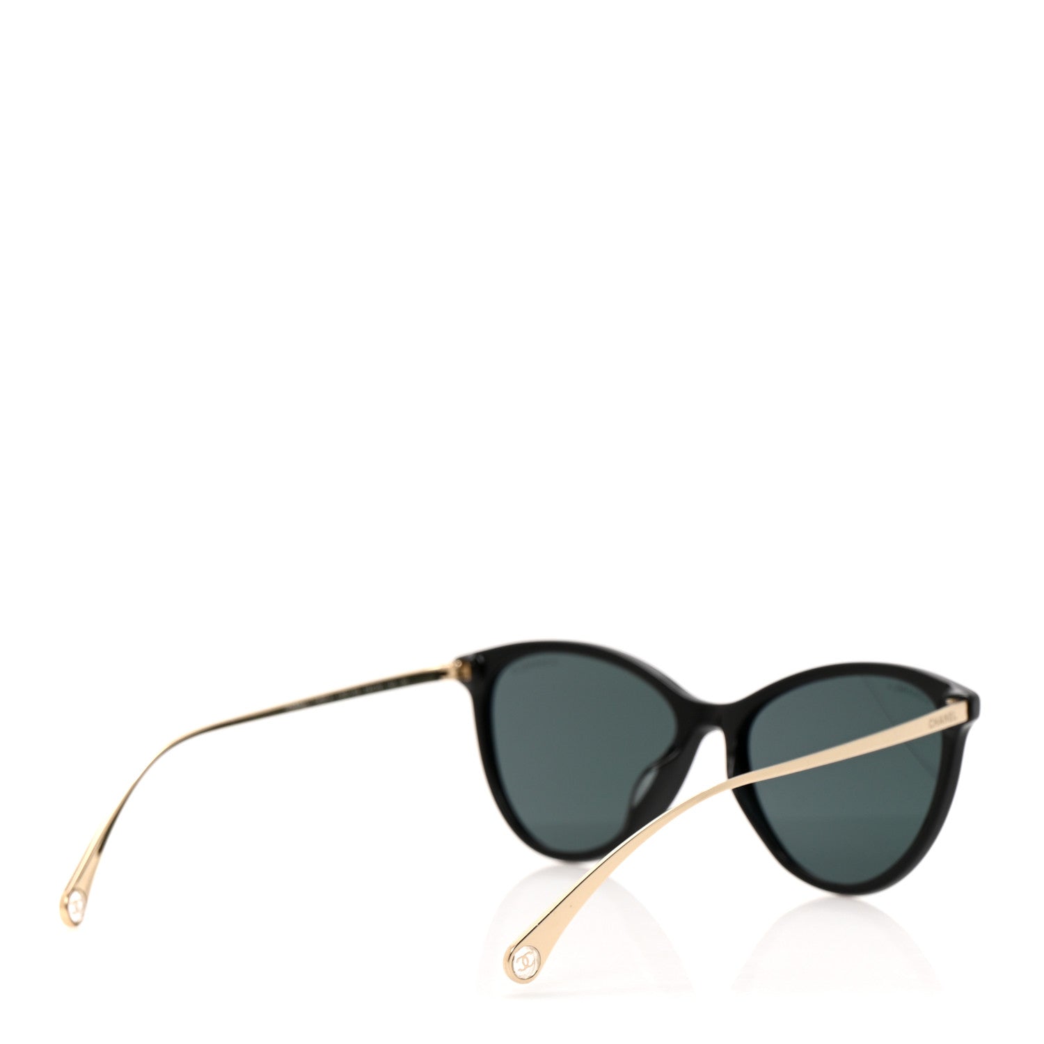 Acetate Metal Butterfly Sunglasses 5459-A Black Gold
