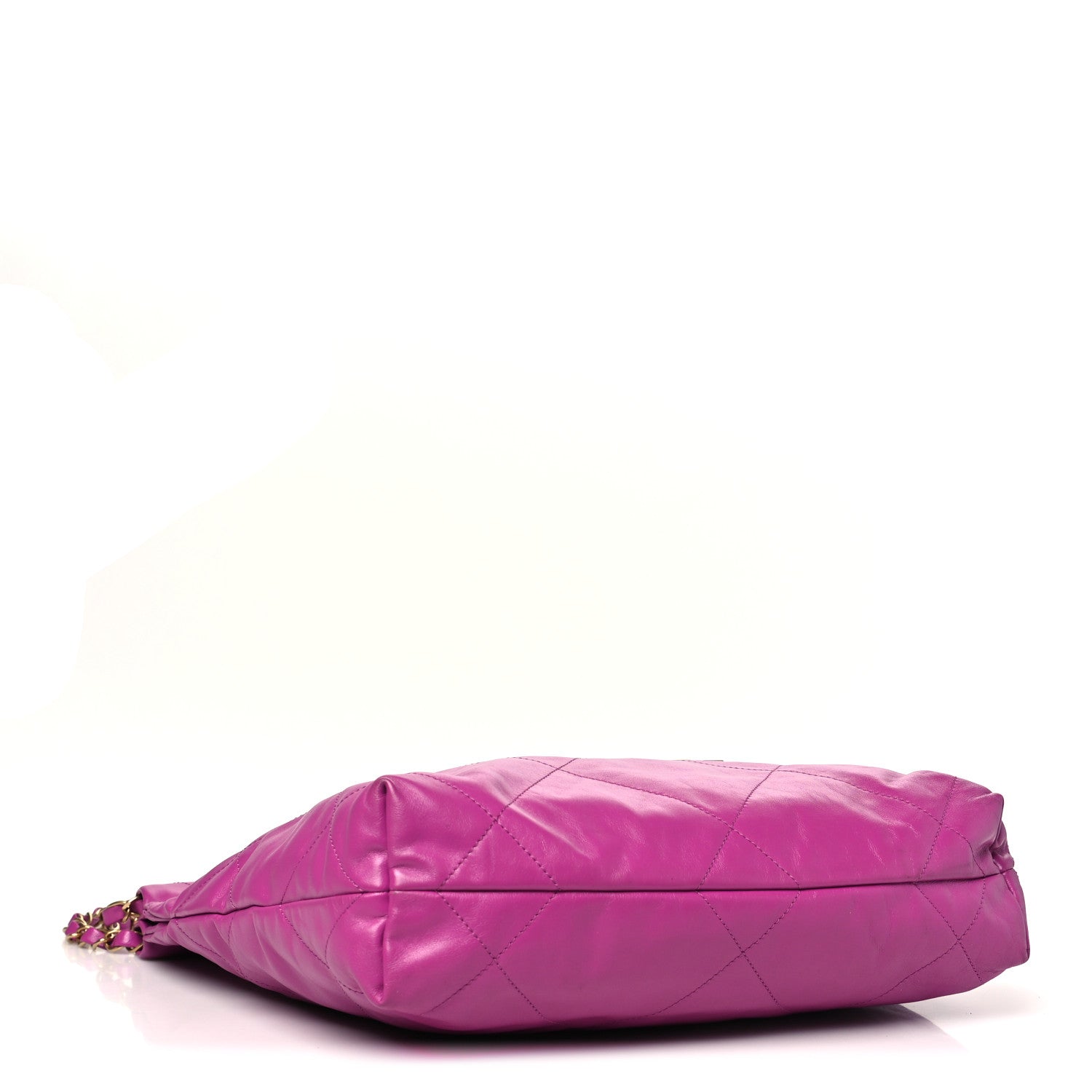 Shiny Calfskin Quilted Small Chanel 22 Fuchsia