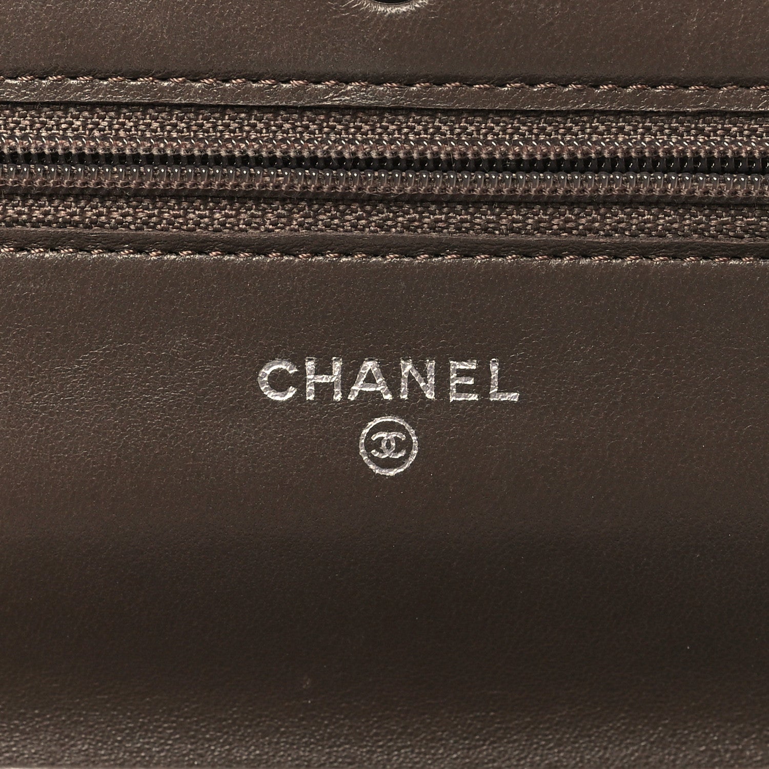 Snakeskin Wallet On Chain WOC Brown Silver