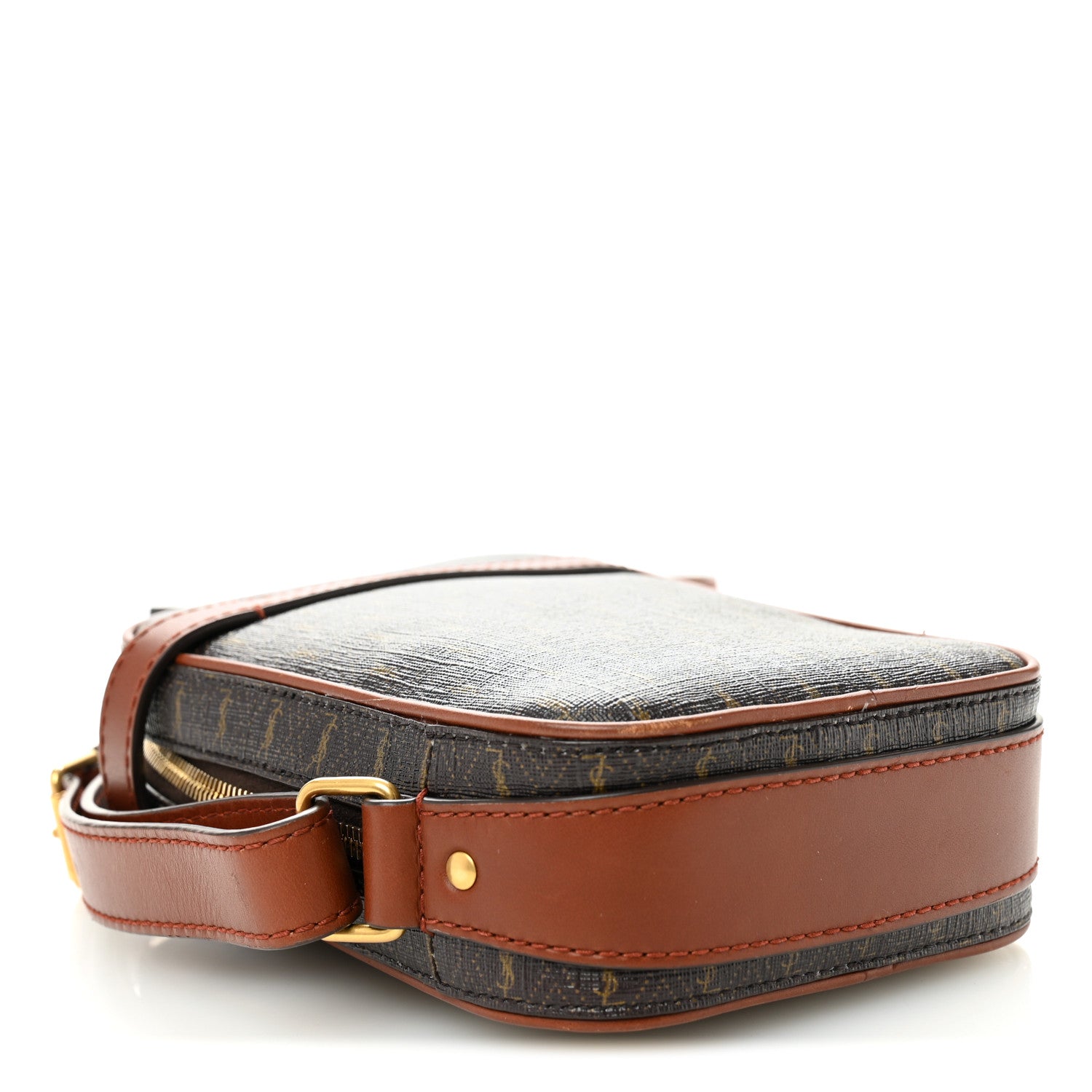 Canvas Smooth Calfskin Le Monogramme Crossbody Pouch Chestnut