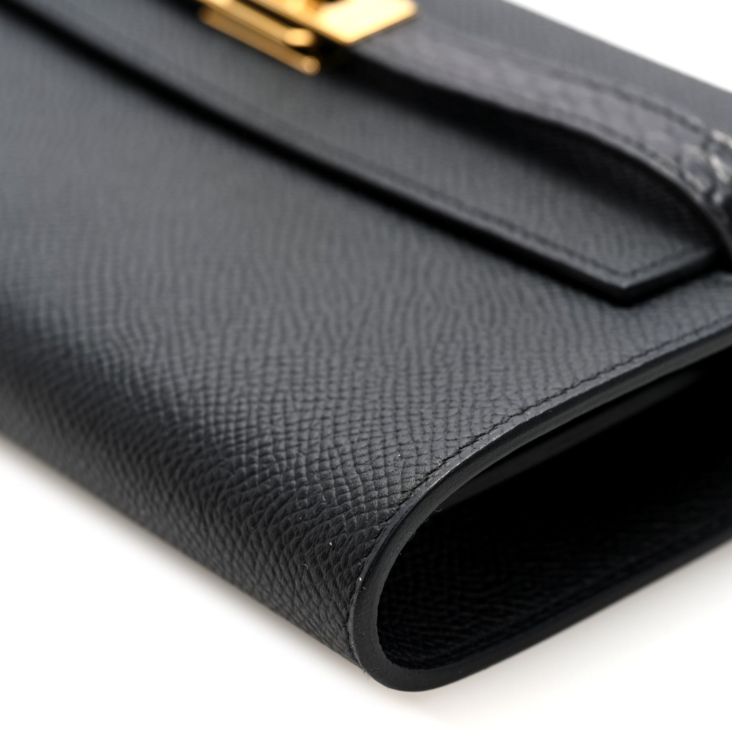 Epsom Matte Alligator Touch Kelly Wallet To Go Black