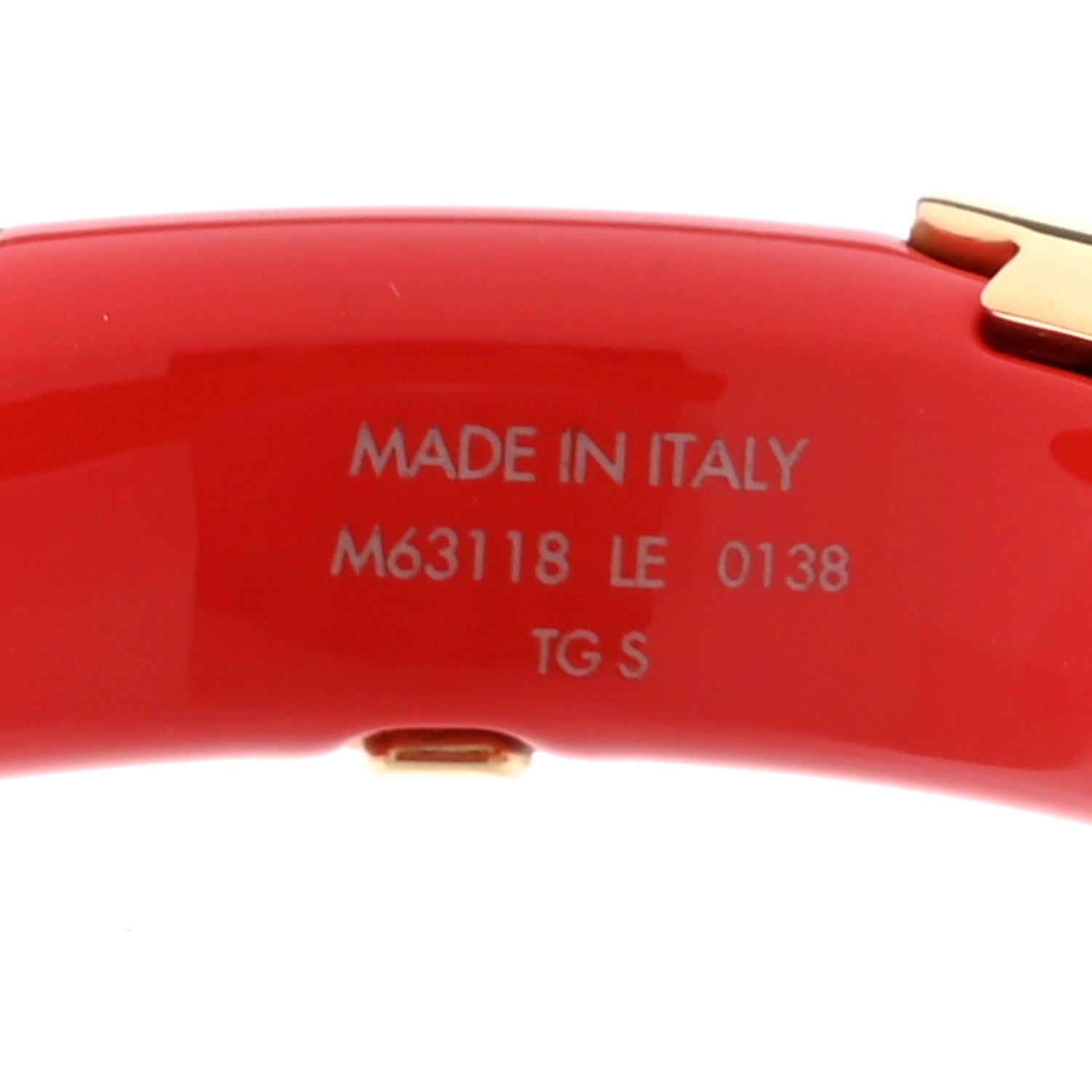 Resin Daily Monogram Bracelet S Red