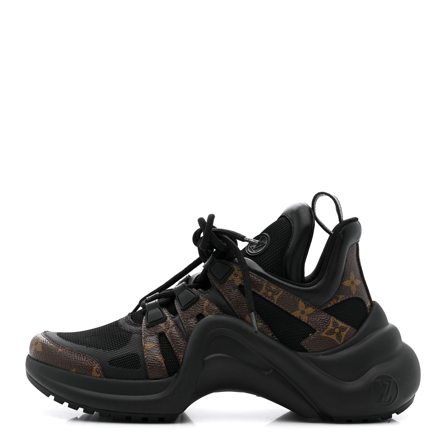 Calfskin Patent Monogram LV Archlight Sneakers 39 Black
