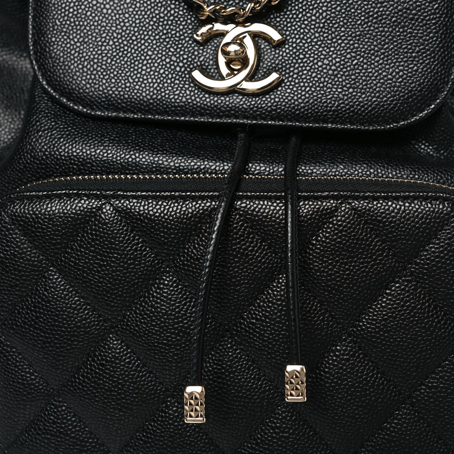 Caviar Quilted Business Affinity Backpack Black