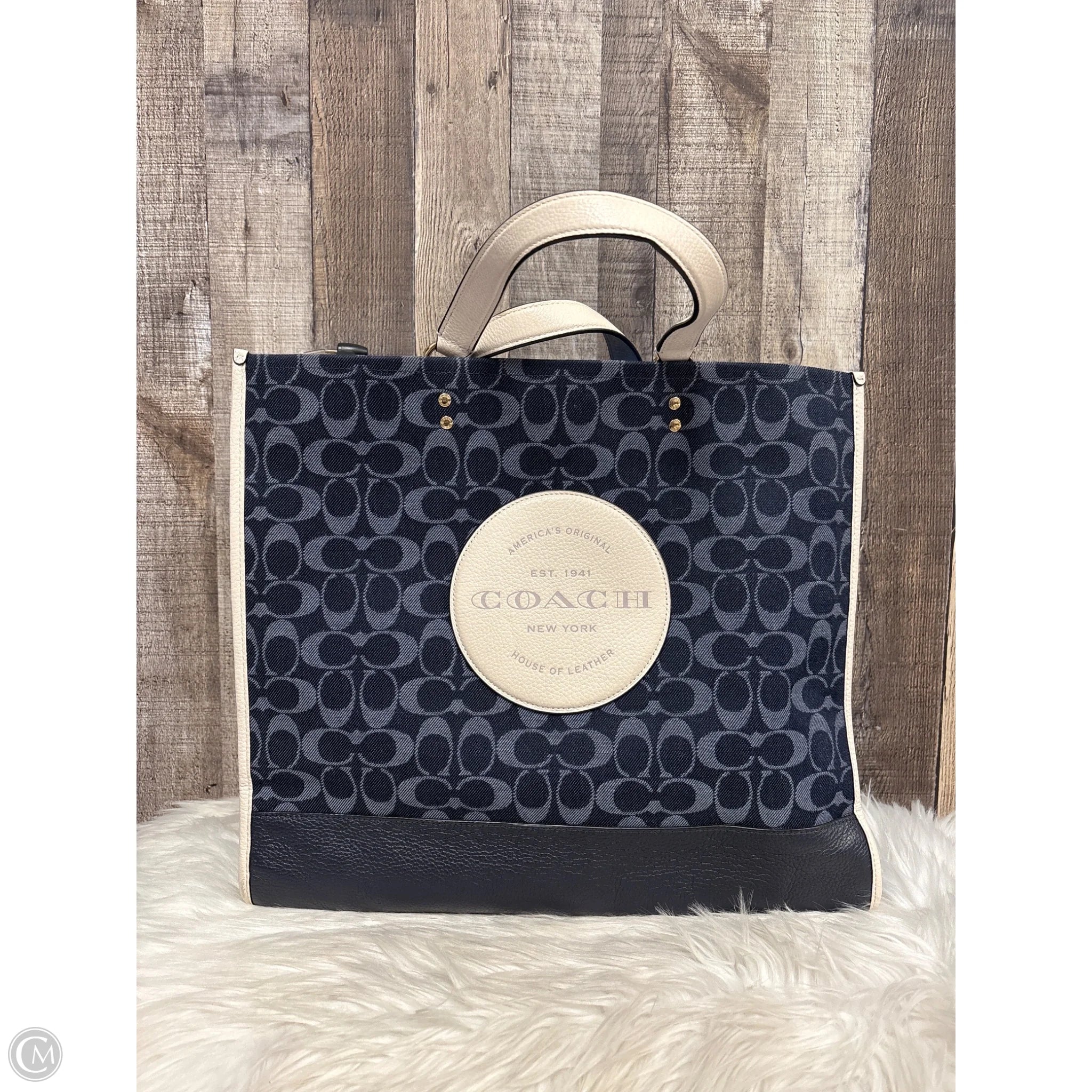 Tote Designer By Coach, Size: Large