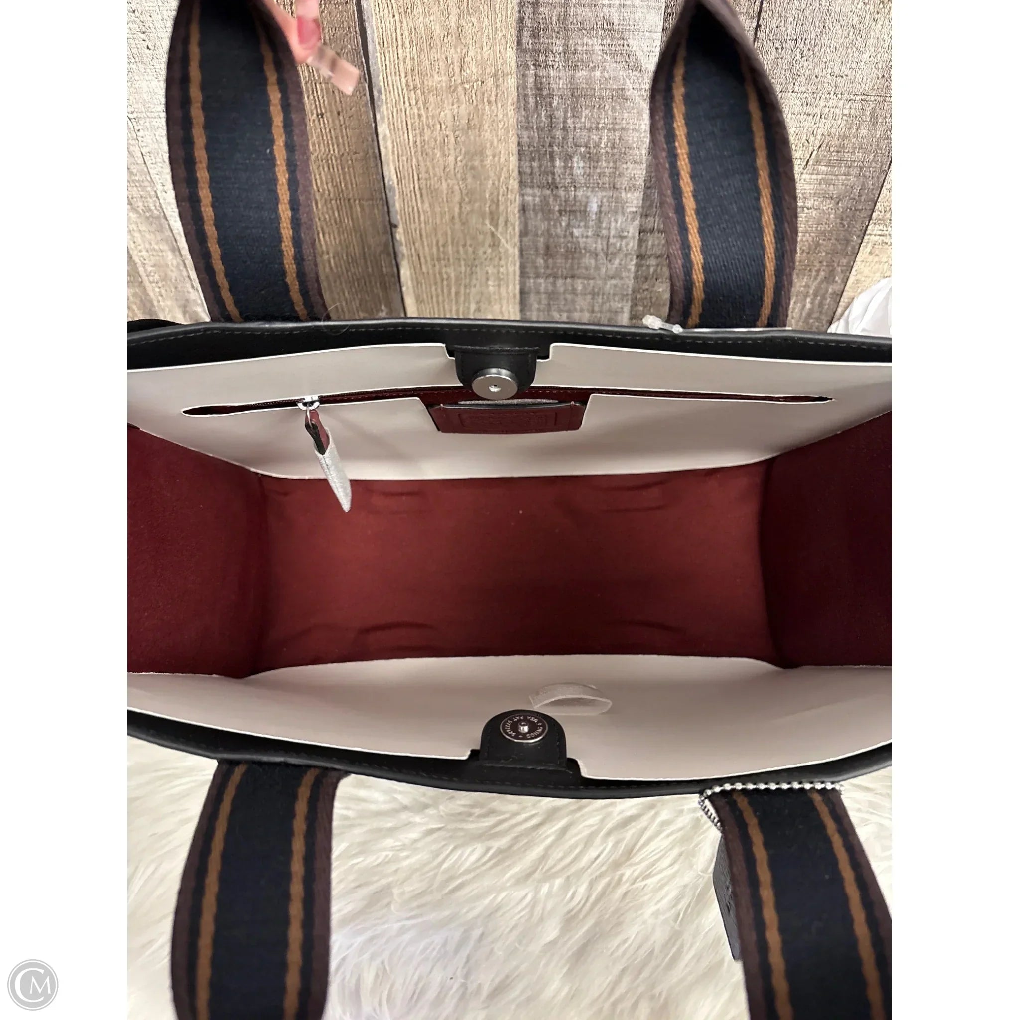 Tote Designer By Coach, Size: Medium