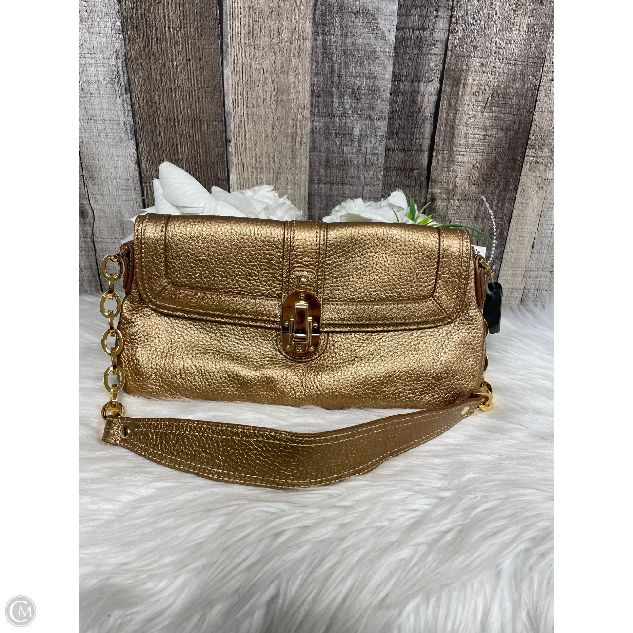Handbag Leather By Etienne Aigner, Size: Medium