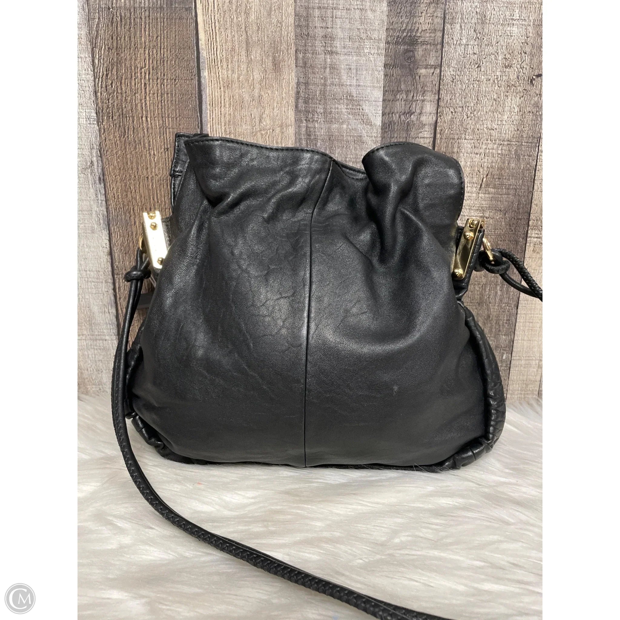 Handbag Leather By Vince Camuto, Size: Medium